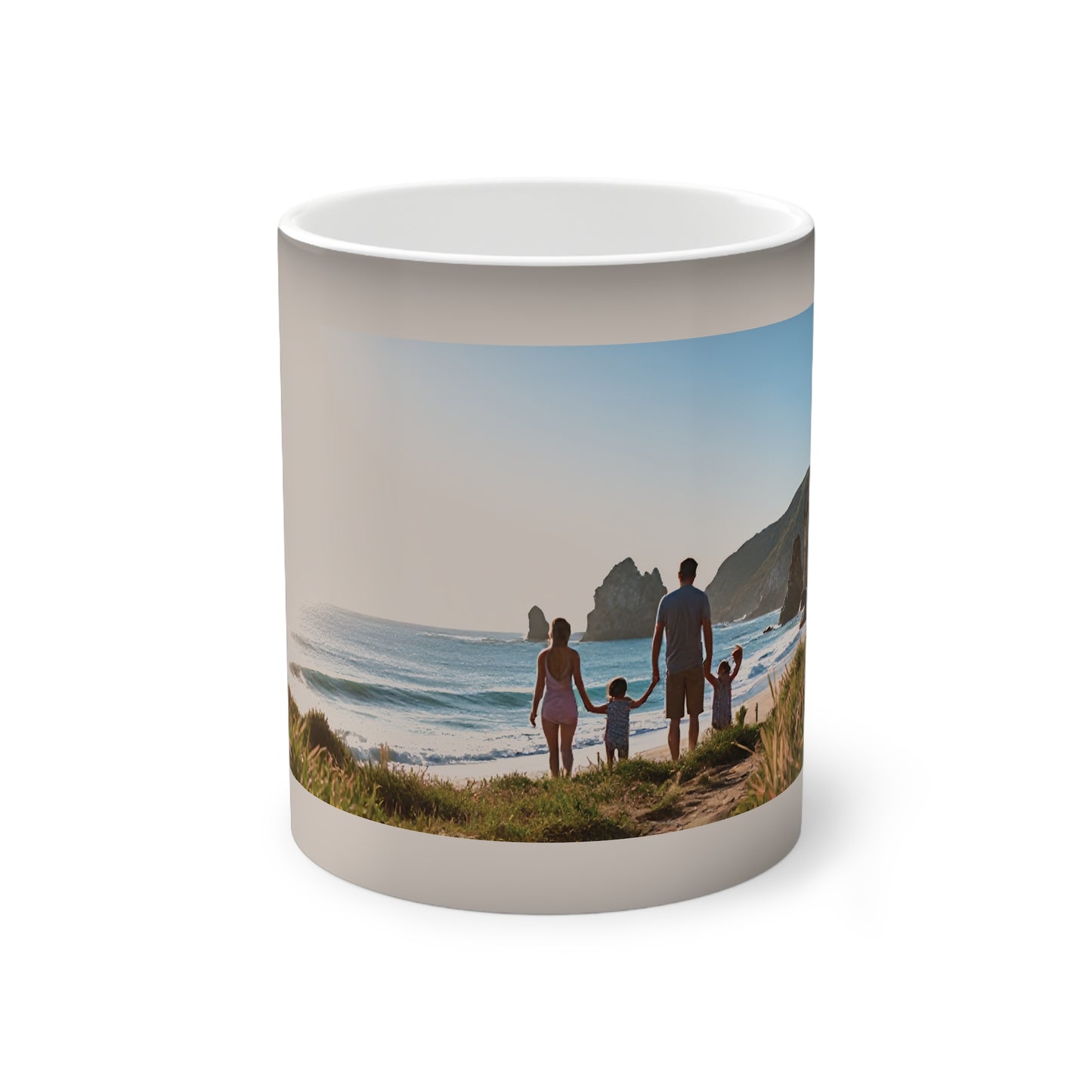 Family Мemories Color-Changing Mug, Design revealed on a mug when you pour hot tea or coffee into it
