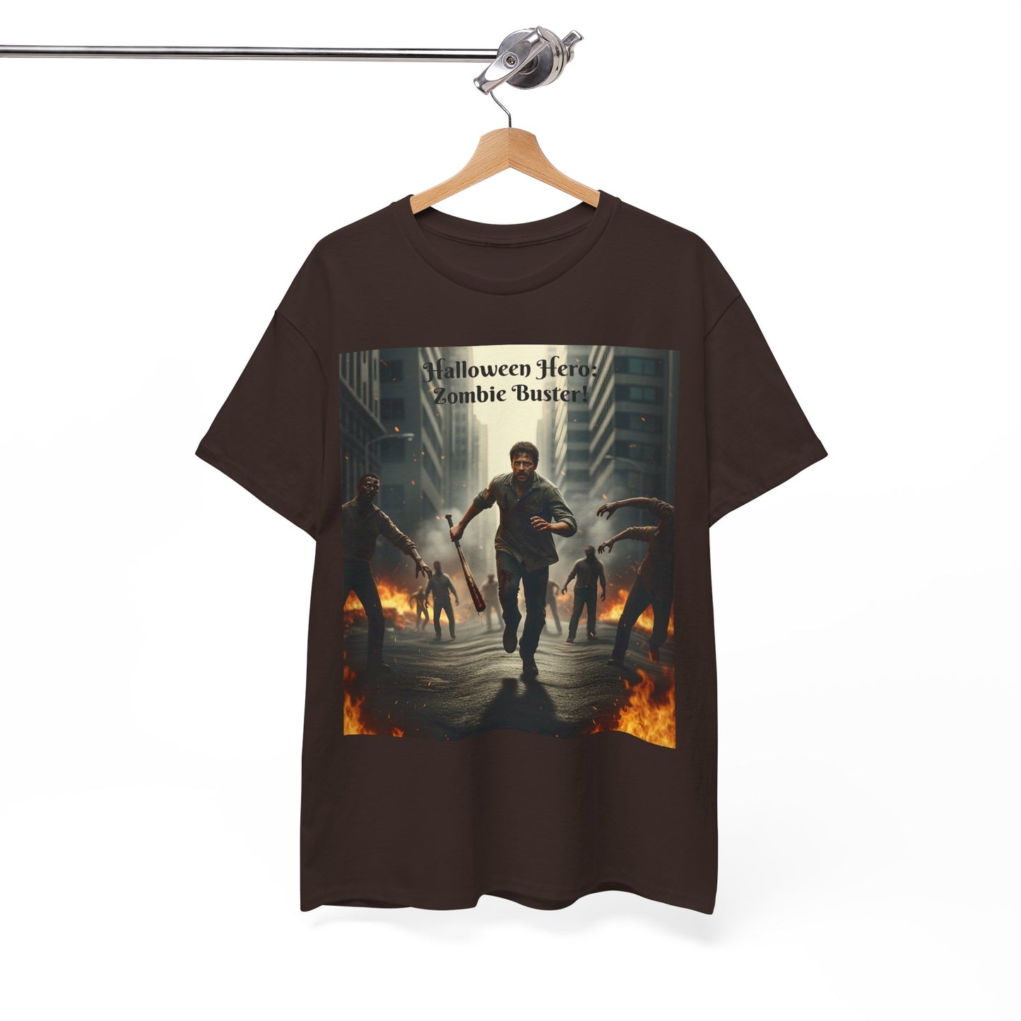 You As a Zombie Buster- Custom Made Halloween Cotton T-Shirt, Your Face On a T-Shirt