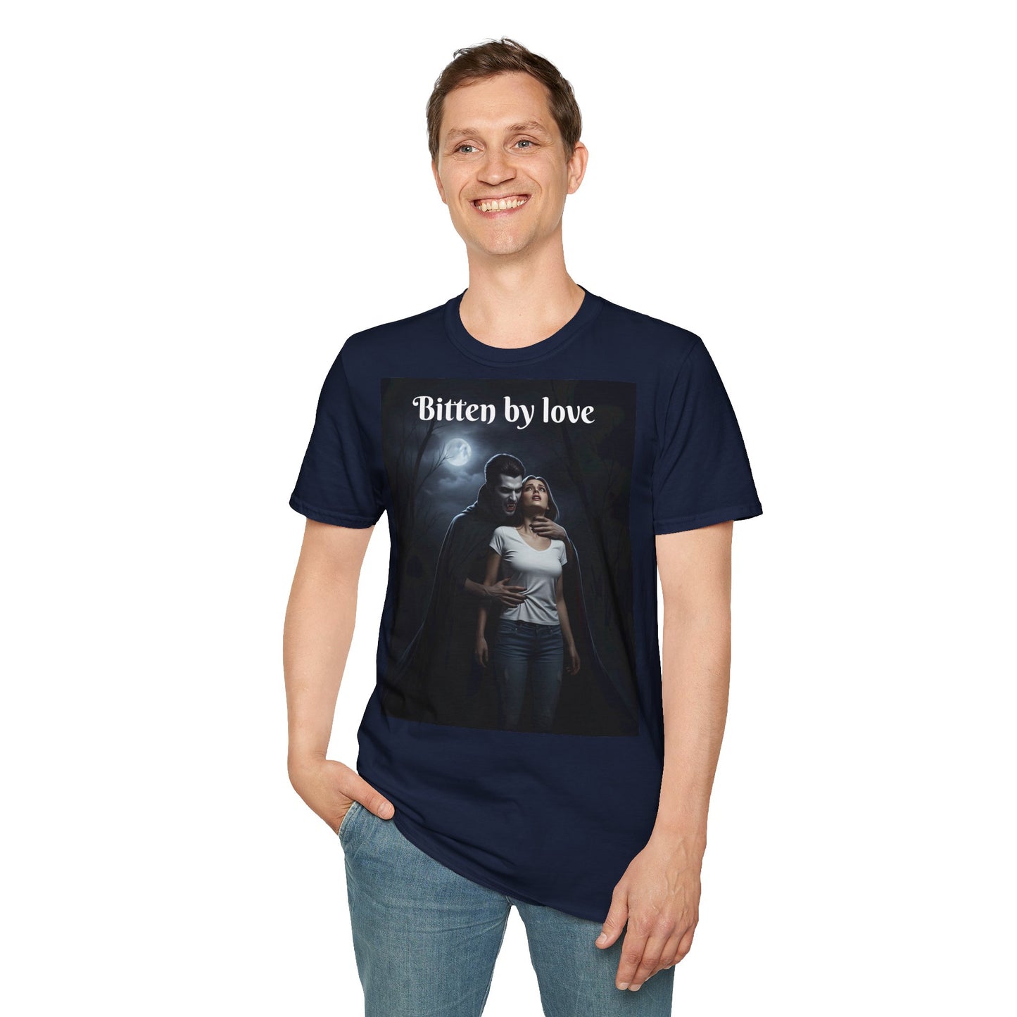 Customizable Unisex Cotton Softstyle Halloween T-Shirt - Romantic Gift, Couple's Apparel, Halloween Costume, Love Story Merchandise, Vintage Graphic Tee