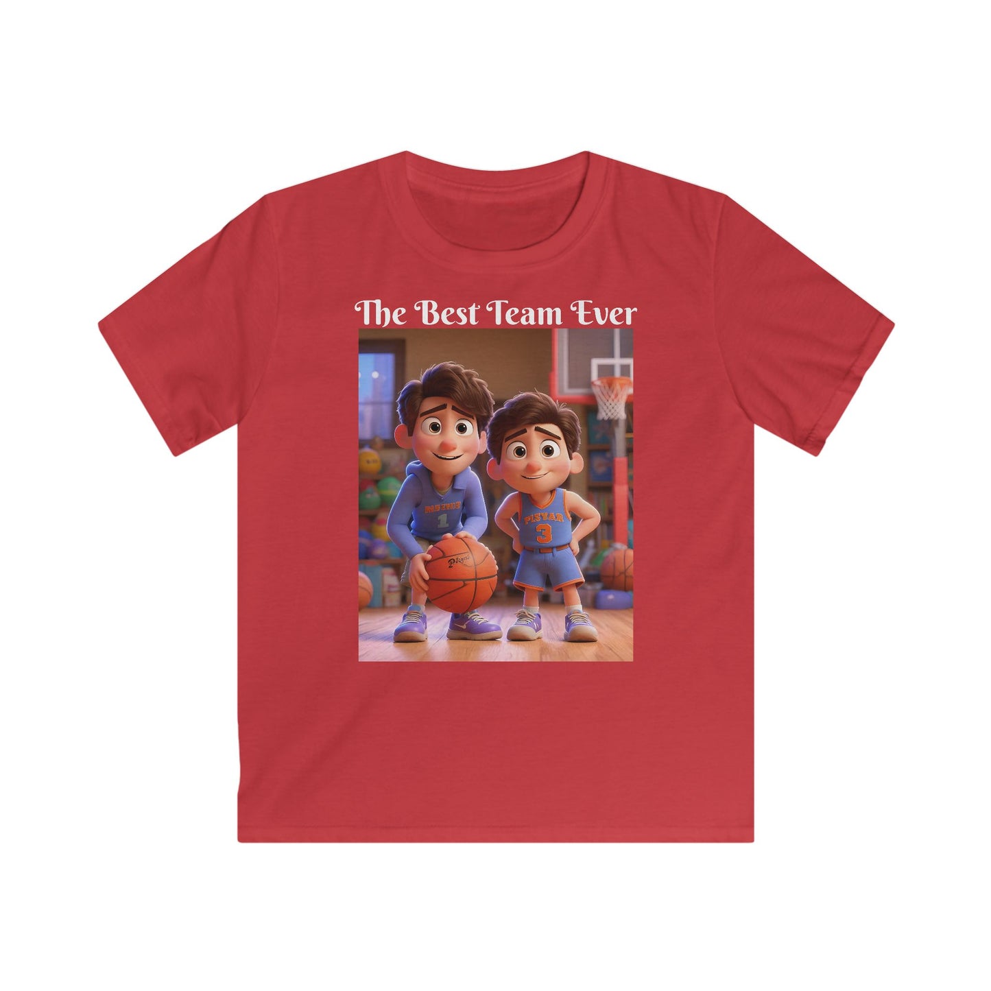 Customizable Kids Cotton Softstyle T-Shirt "The Best Team Ever" Inspirational T-Shirt for Boys and Girls