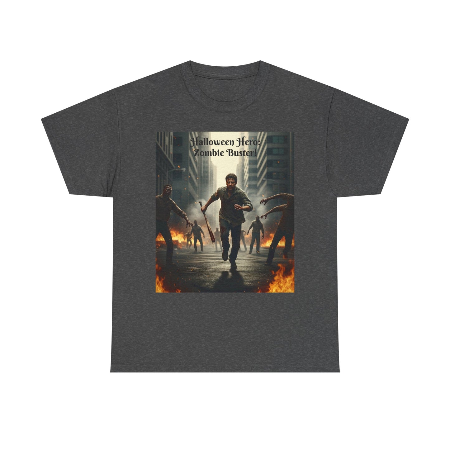 You As a Zombie Buster- Custom Made Halloween Cotton T-Shirt, Your Face On a T-Shirt