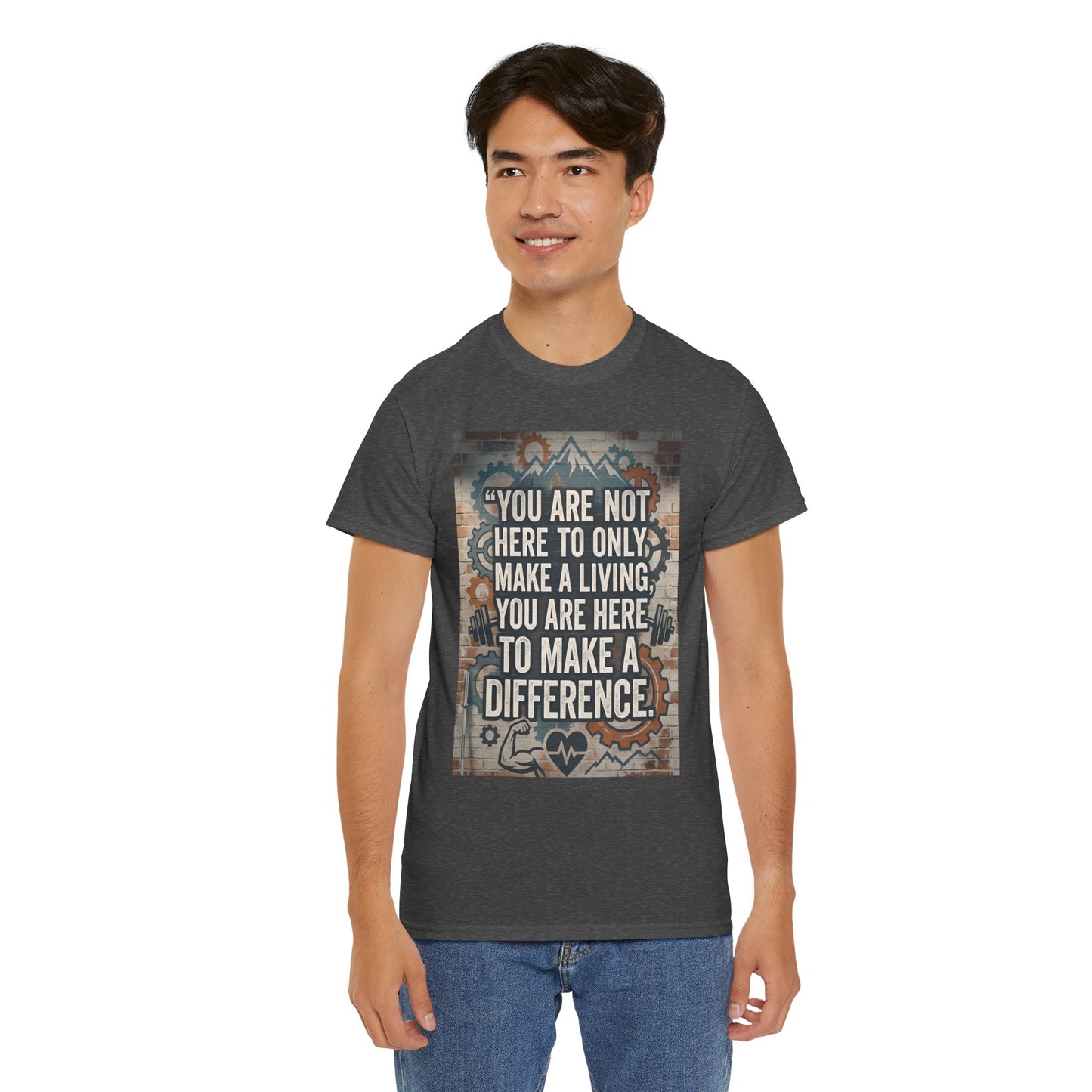 "Make a Difference" T-Shirt — Inspirational Quote Graphic T-Shirt