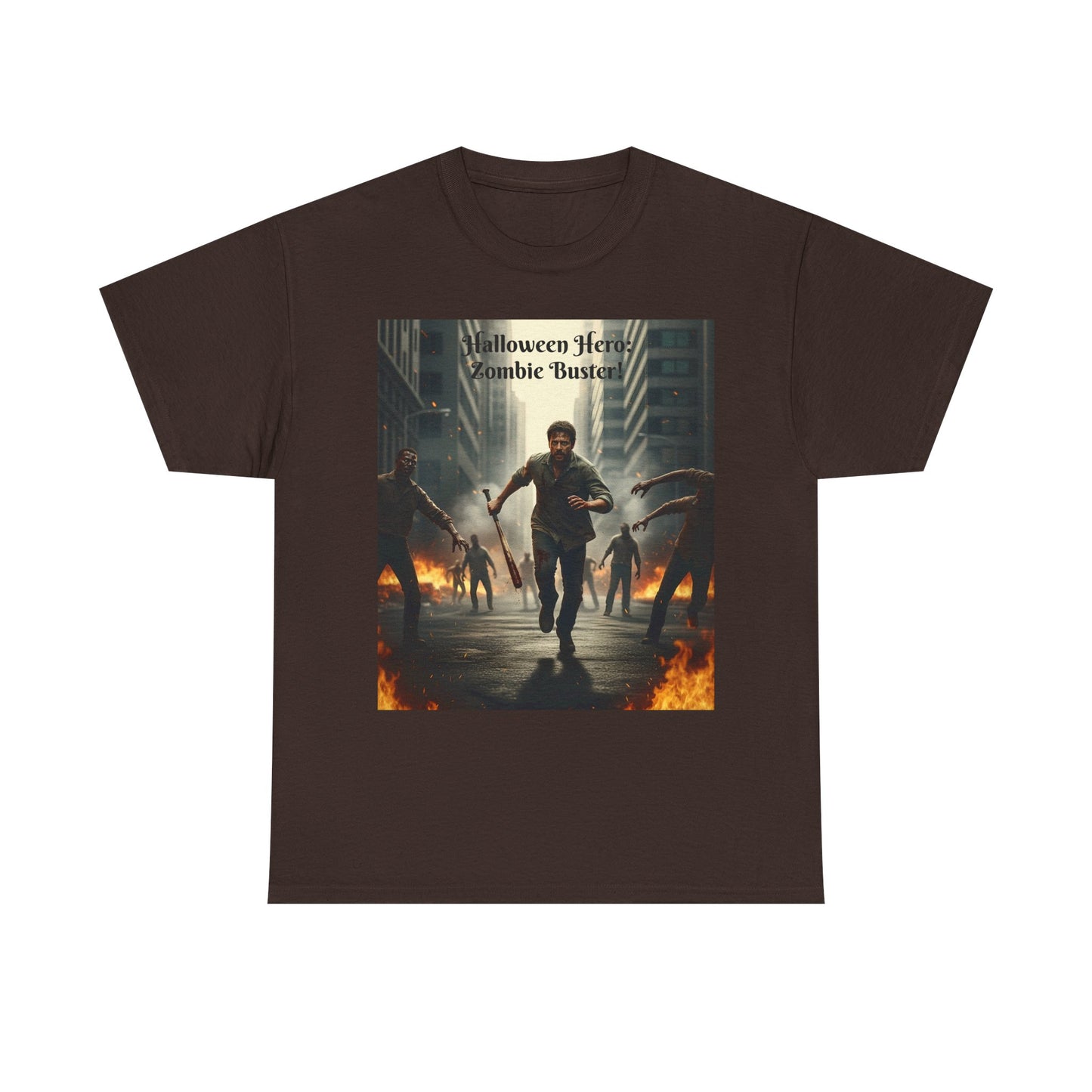 You As a Zombie Buster- Custom Made Halloween Cotton T-Shirt, Your Face On a T-Shirt