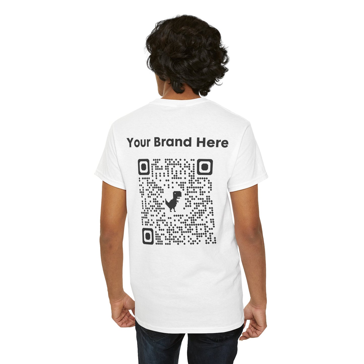 QR Code Unisex Heavy Cotton Tee - Customizable T-Shirt for Branding, Casual Wear, Gift Ideas, Event Merchandise