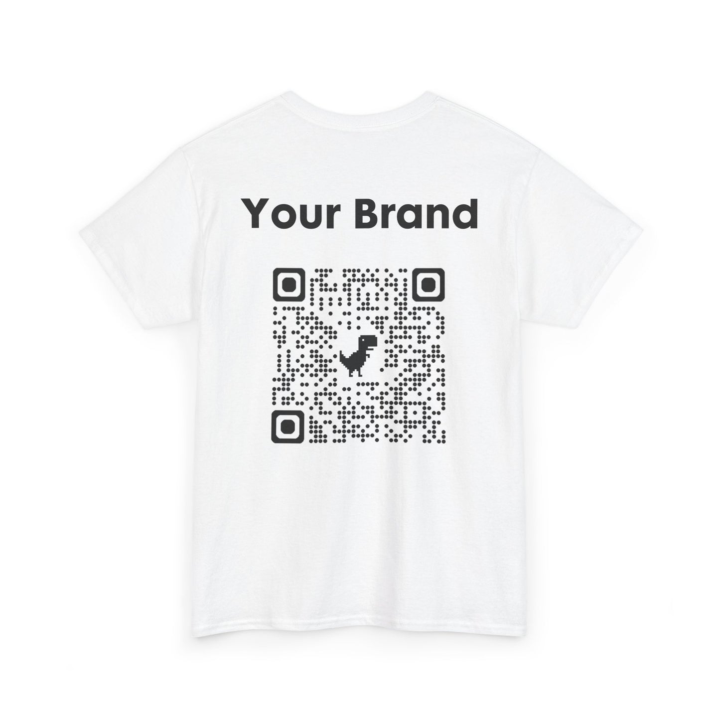 Custom QR Code Unisex T-Shirt - Perfect Bussines Personalized Gift, Casualwear, Street Style, Brand Promotion
