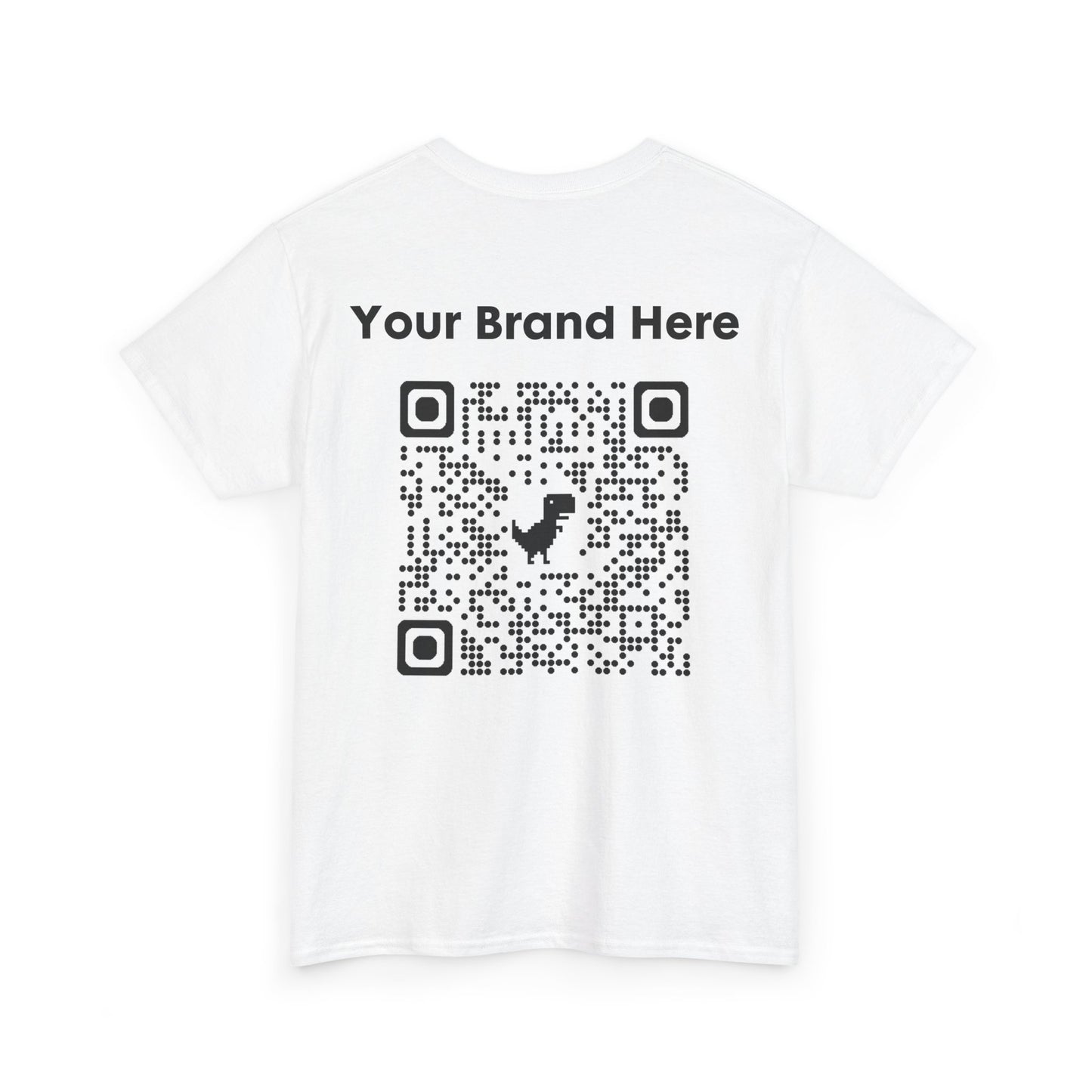 QR Code Unisex Heavy Cotton Tee - Customizable T-Shirt for Branding, Casual Wear, Gift Ideas, Event Merchandise
