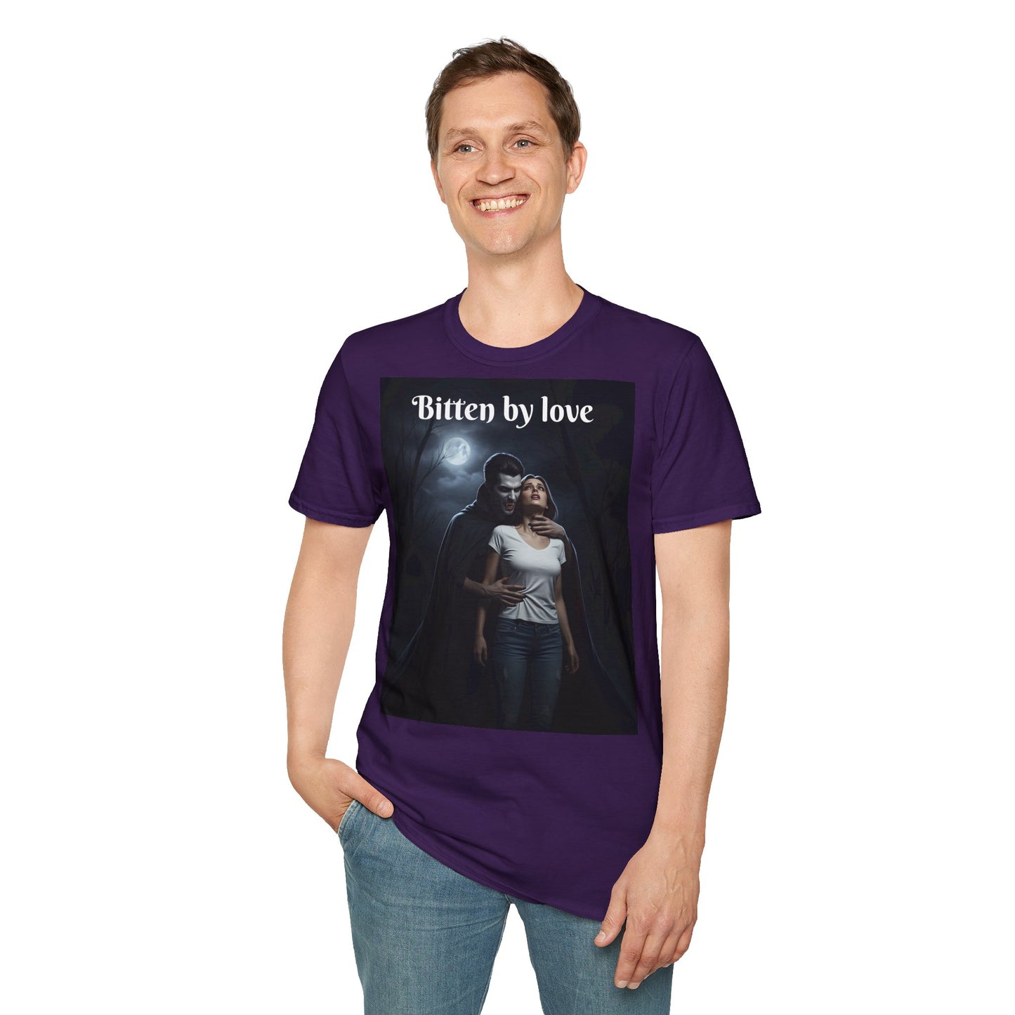 Customizable Unisex Cotton Softstyle Halloween T-Shirt - Romantic Gift, Couple's Apparel, Halloween Costume, Love Story Merchandise, Vintage Graphic Tee