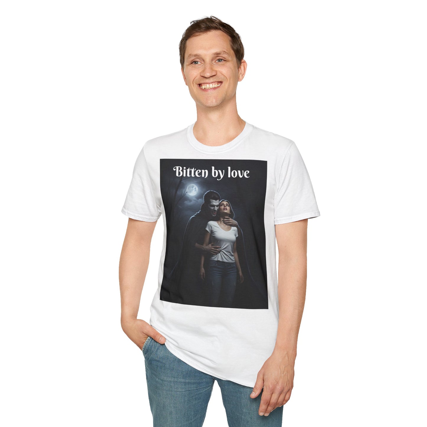 Customizable Unisex Cotton Softstyle Halloween T-Shirt - Romantic Gift, Couple's Apparel, Halloween Costume, Love Story Merchandise, Vintage Graphic Tee