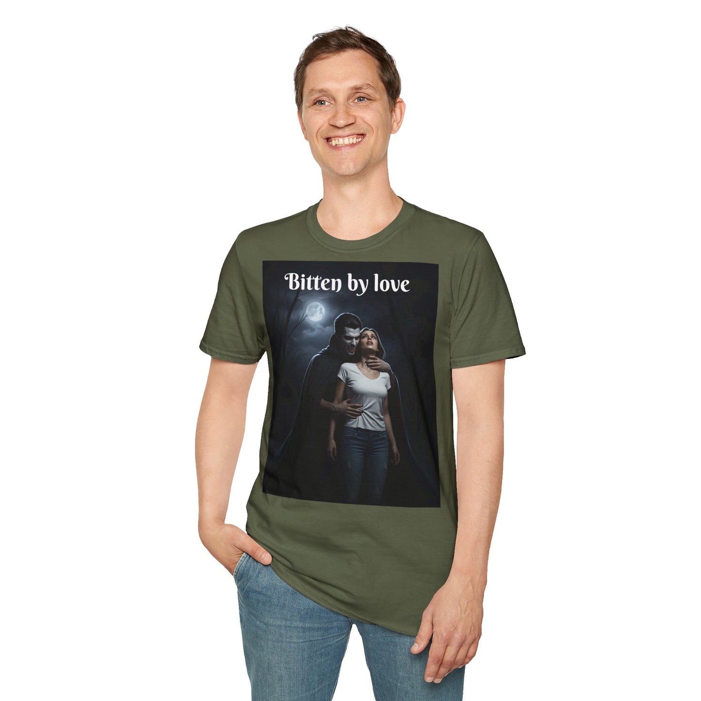 Customizable Unisex Cotton Softstyle Halloween T-Shirt - Romantic Gift, Couple's Apparel, Halloween Costume, Love Story Merchandise, Vintage Graphic Tee