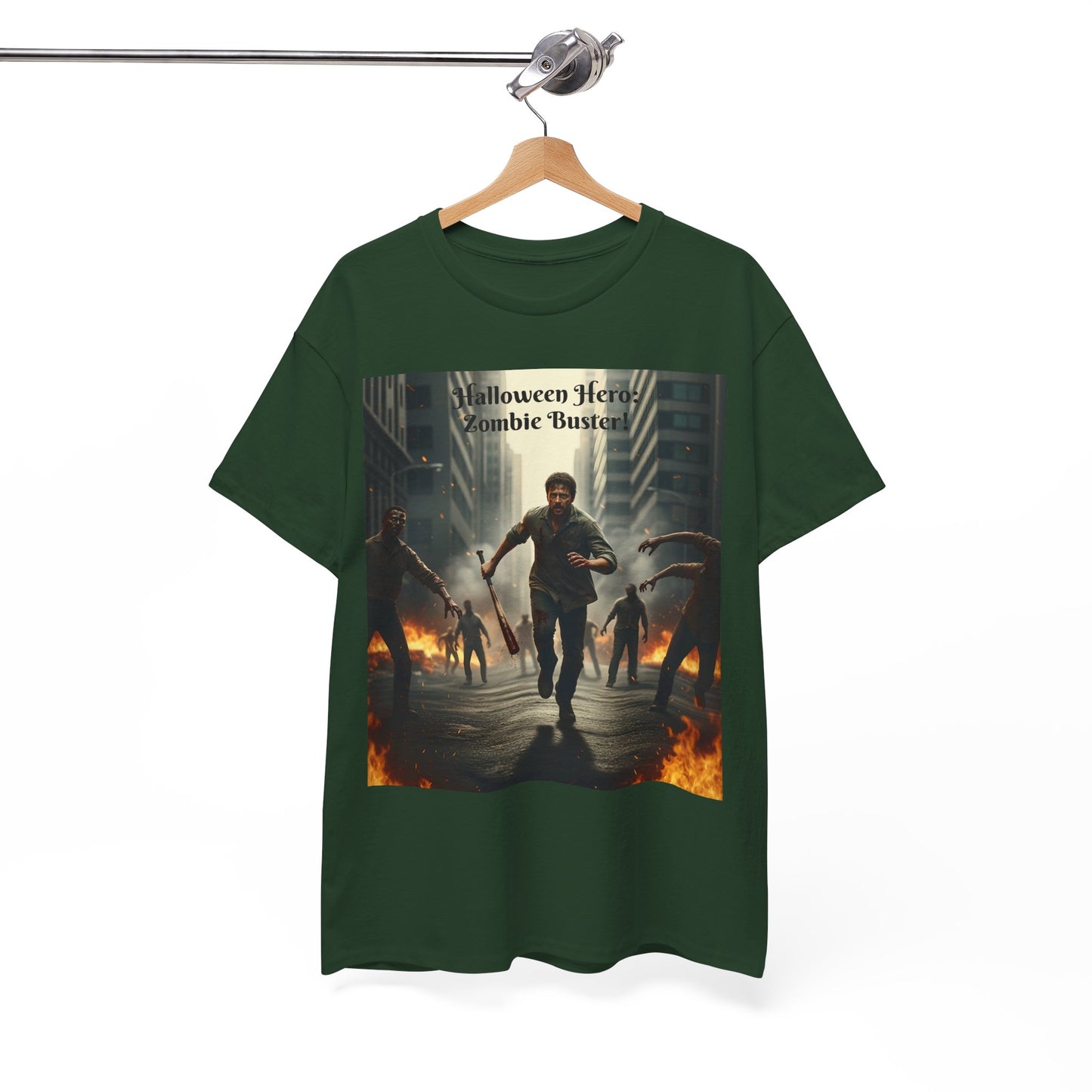 You As a Zombie Buster- Custom Made Halloween Cotton T-Shirt, Your Face On a T-Shirt