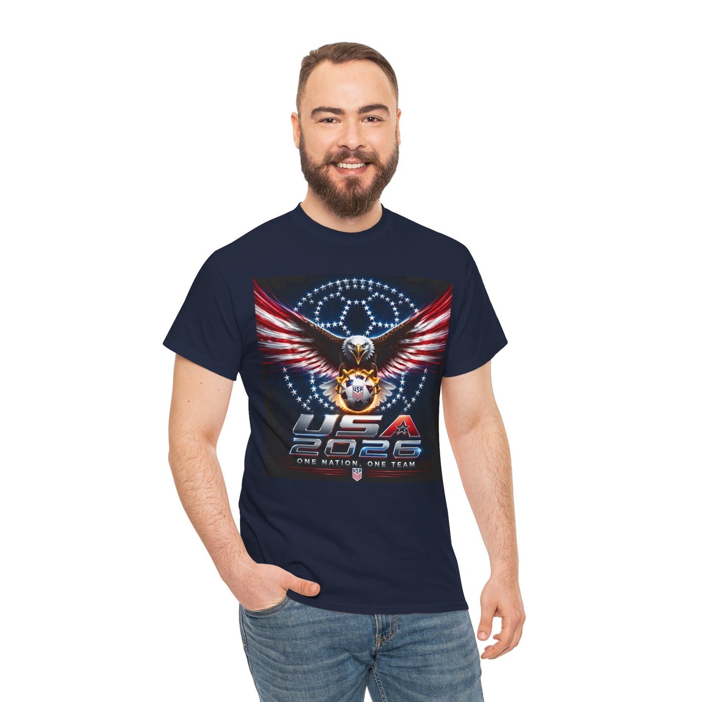 USA 2026 World Cup T-Shirt —  One Nation One Team cotton T-Shirt