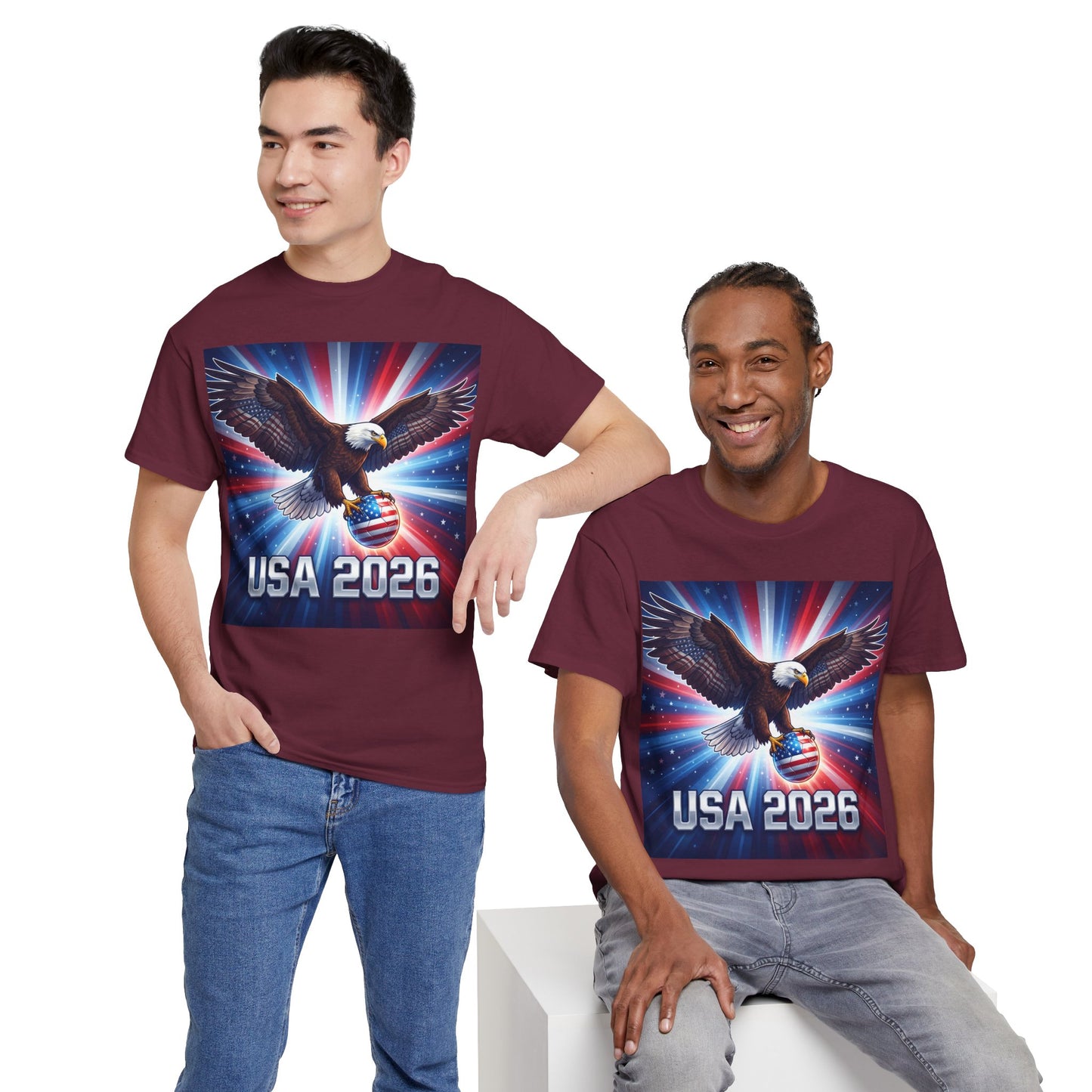 USA 2026 World Cup T-Shirt — Patriotic American Flag Design