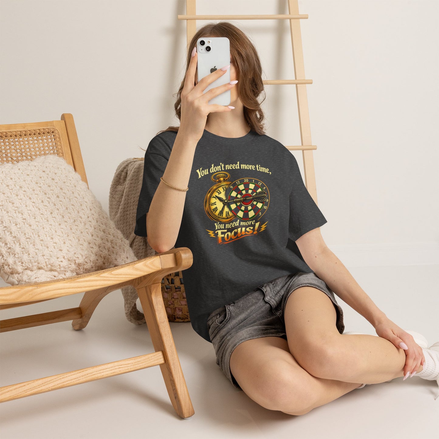 "You don't need more time, you need more focus!" Motivational T-Shirt from Cotton