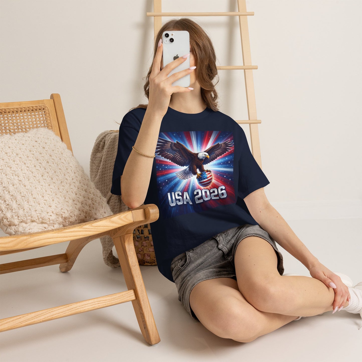 USA 2026 World Cup T-Shirt — Patriotic American Flag Design