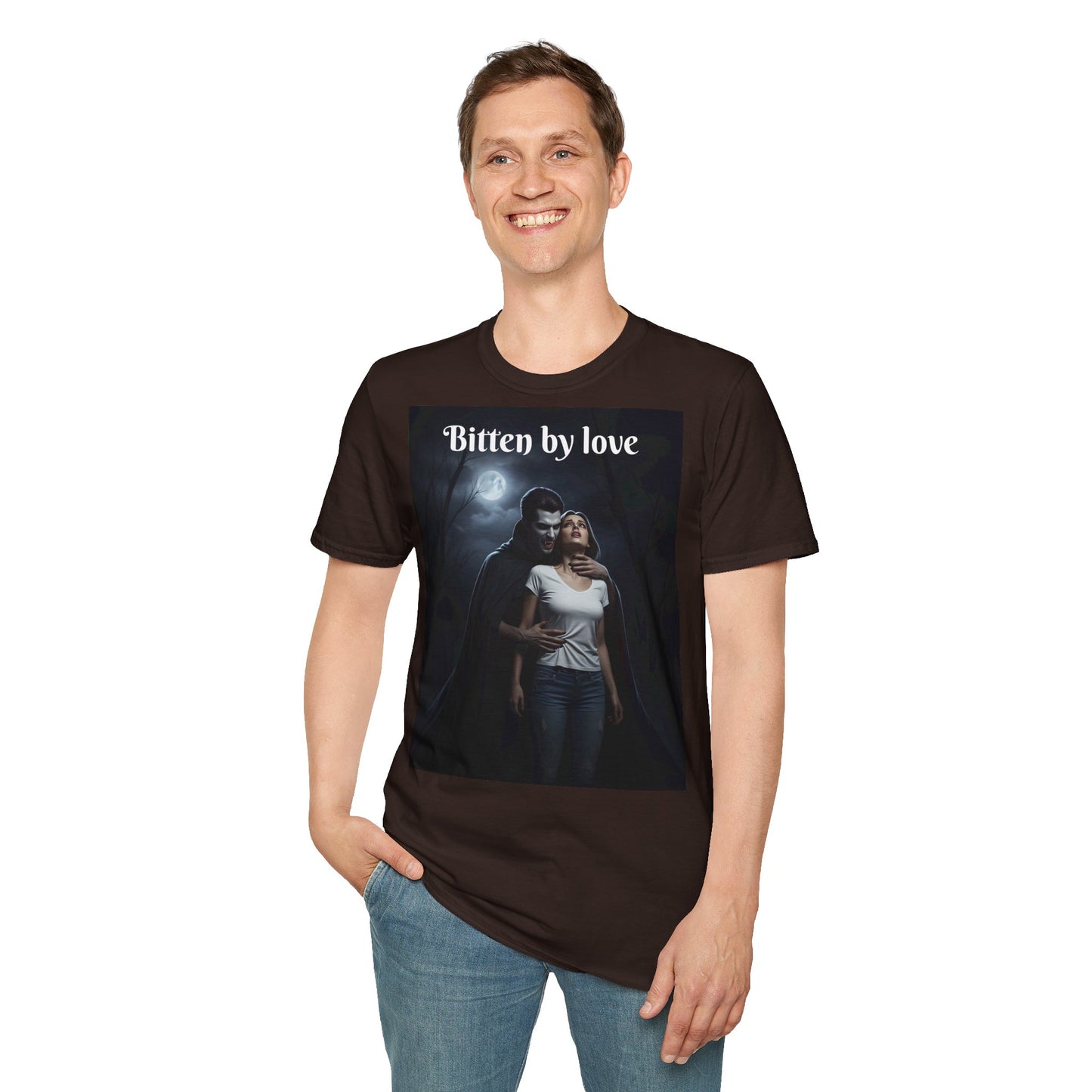 Customizable Unisex Cotton Softstyle Halloween T-Shirt - Romantic Gift, Couple's Apparel, Halloween Costume, Love Story Merchandise, Vintage Graphic Tee