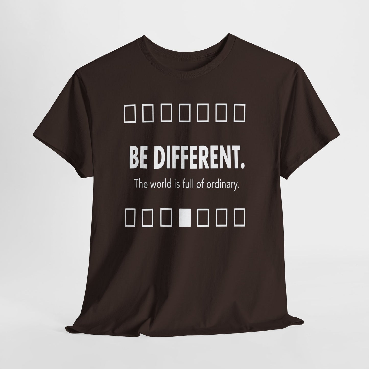 T-shirt With Motivational Prints — 'Be Different. The world is full of ordinary.'