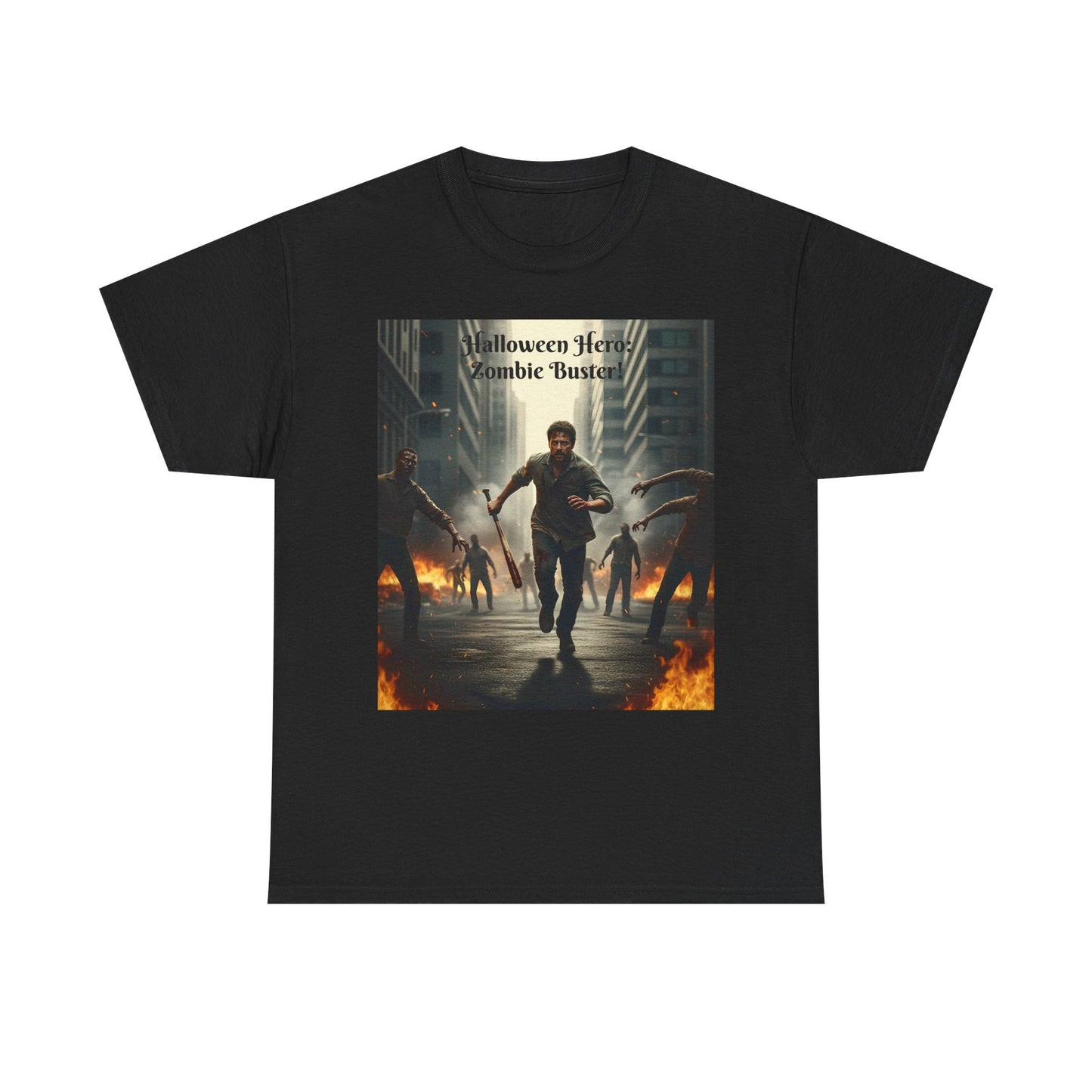 You As a Zombie Buster- Custom Made Halloween Cotton T-Shirt, Your Face On a T-Shirt