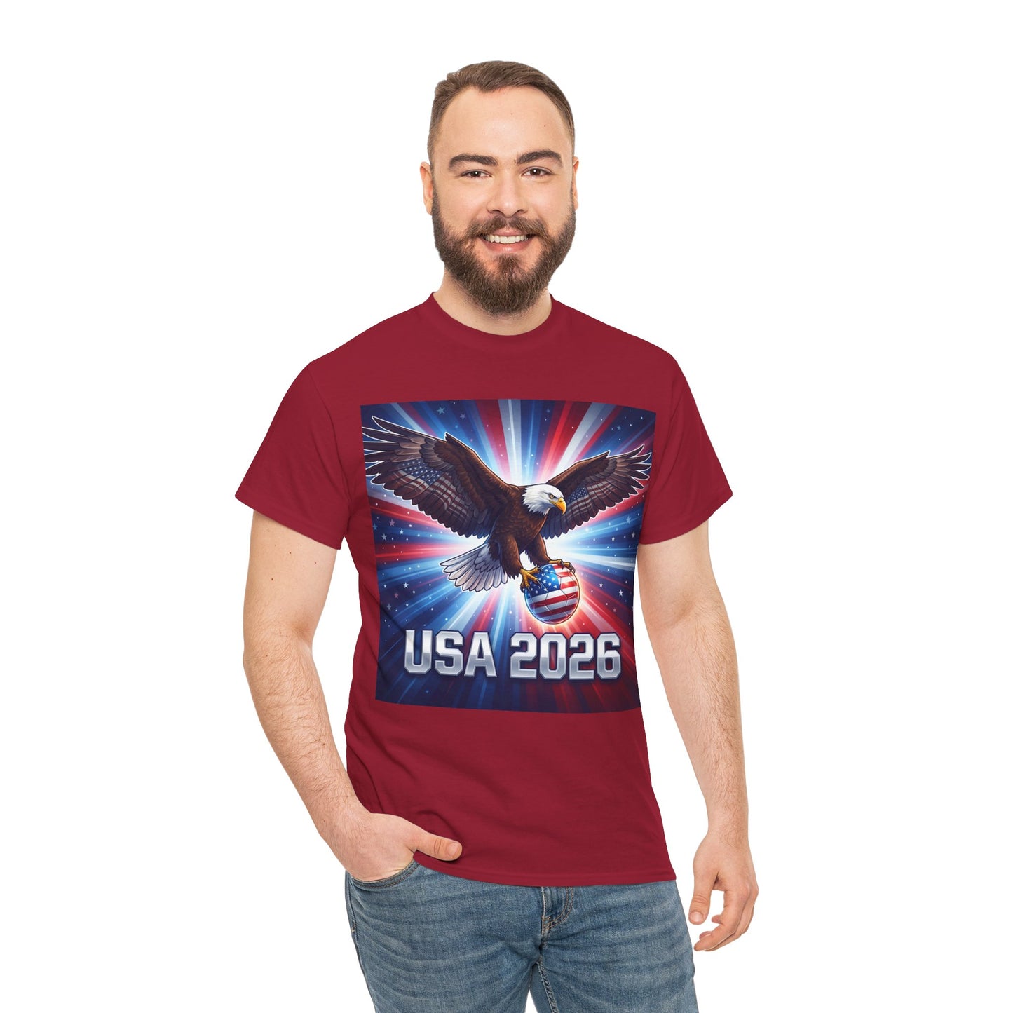 USA 2026 World Cup T-Shirt — Patriotic American Flag Design