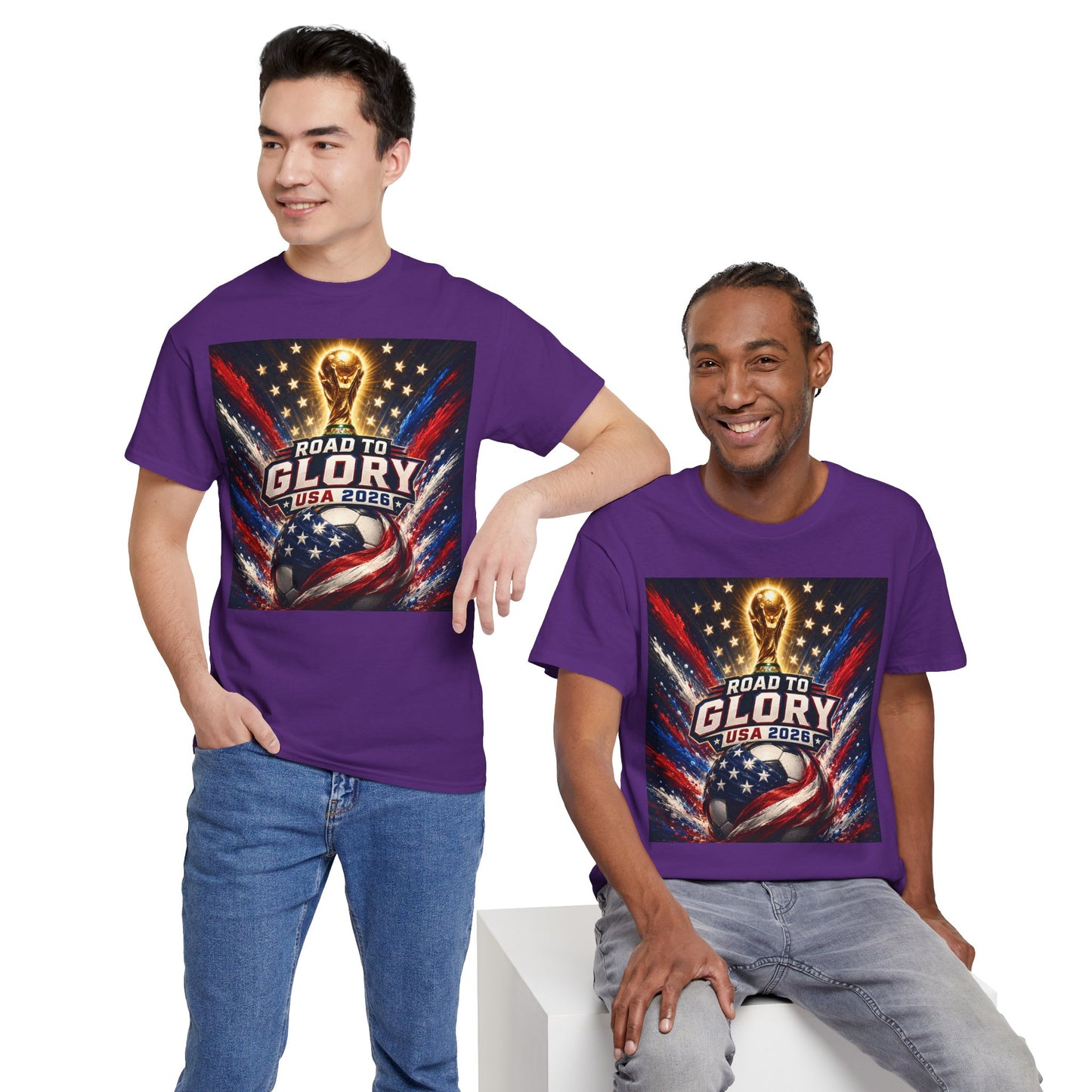 USA 2026 World Cup T-Shirt - Road to Glory Soccer Cotton T-Shirt