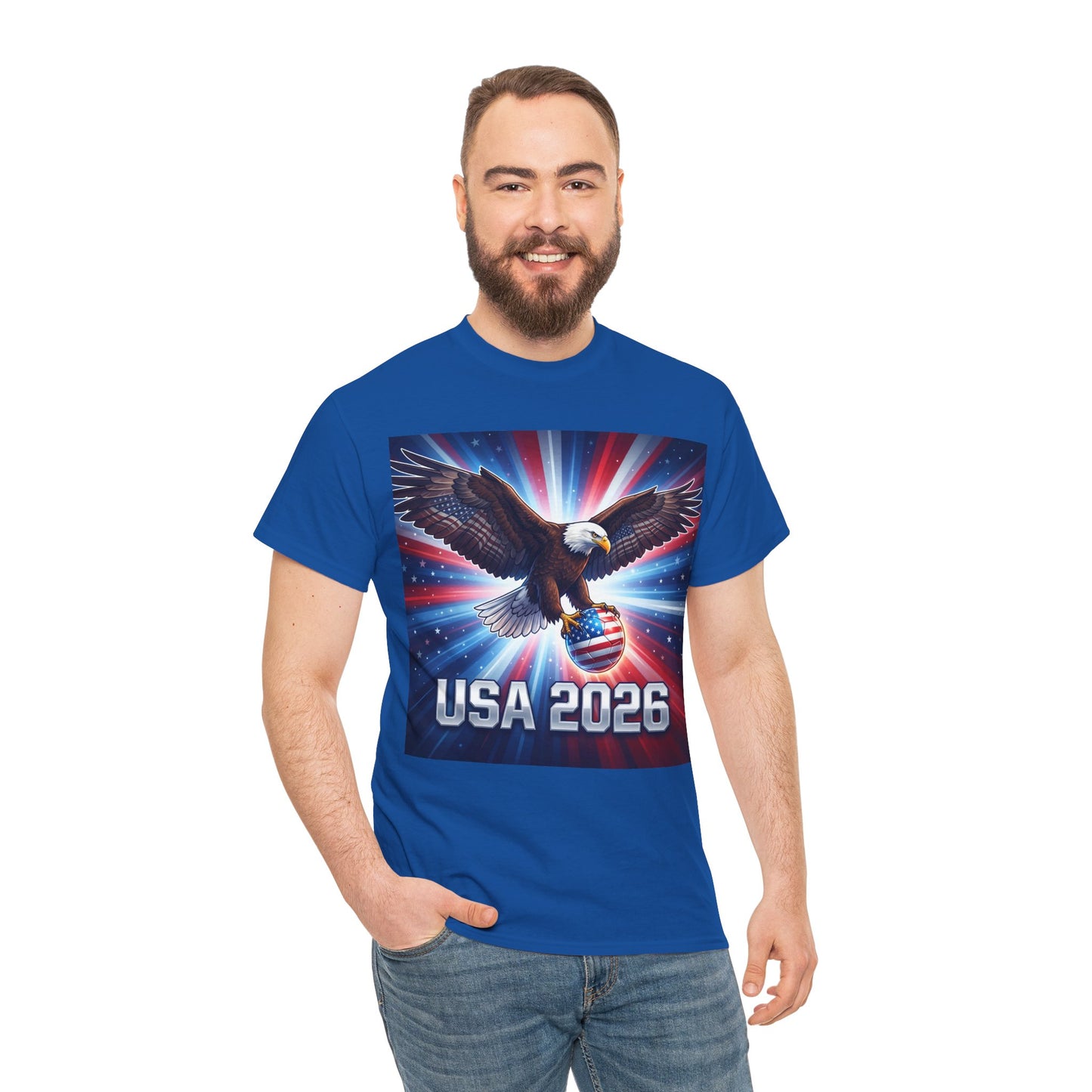 USA 2026 World Cup T-Shirt — Patriotic American Flag Design