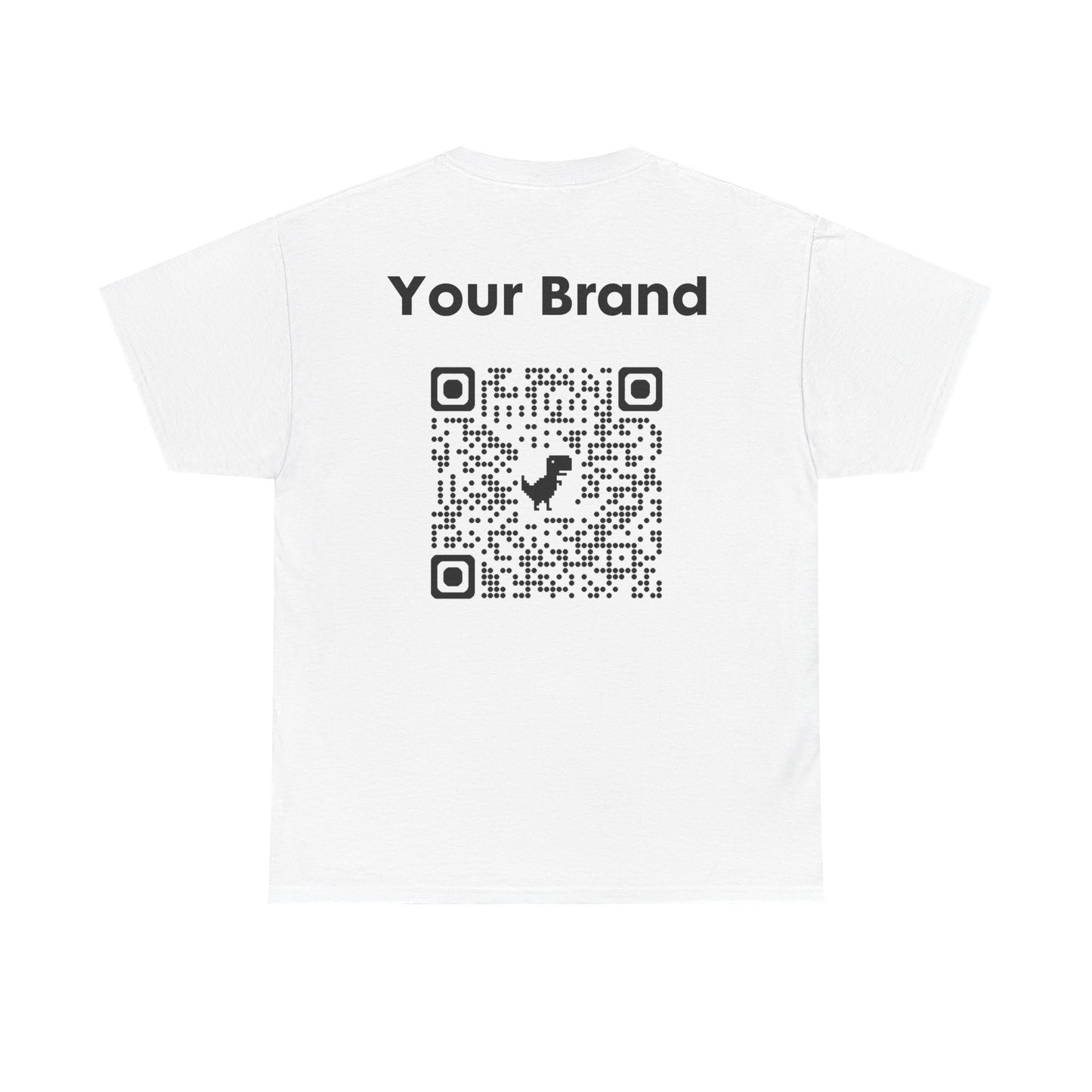 Custom QR Code Unisex T-Shirt - Perfect Bussines Personalized Gift, Casualwear, Street Style, Brand Promotion