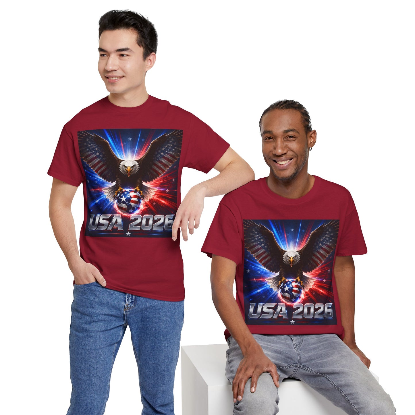 USA 2026 World Cup T-Shirt — USA Fans American Flag Design