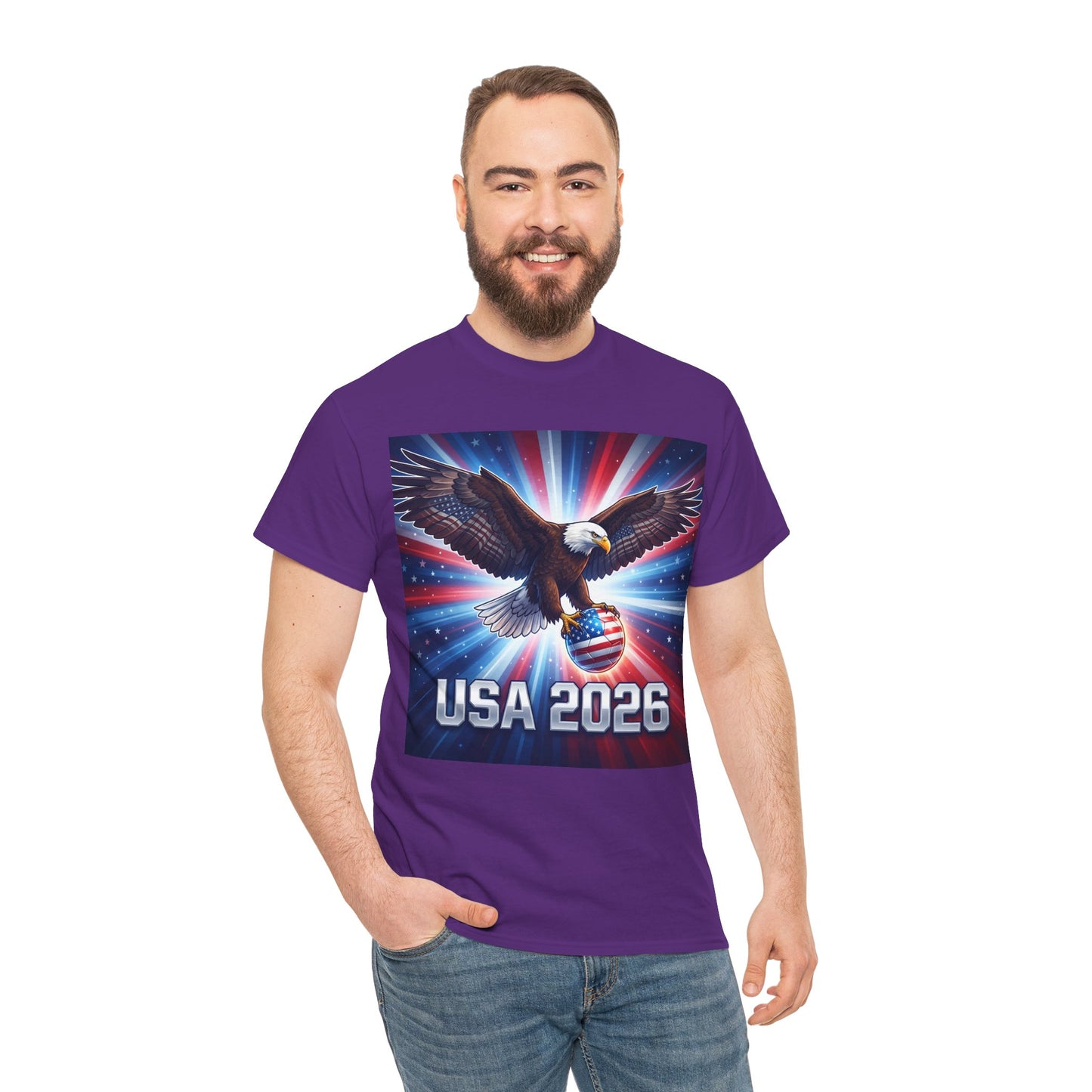 USA 2026 World Cup T-Shirt — Patriotic American Flag Design