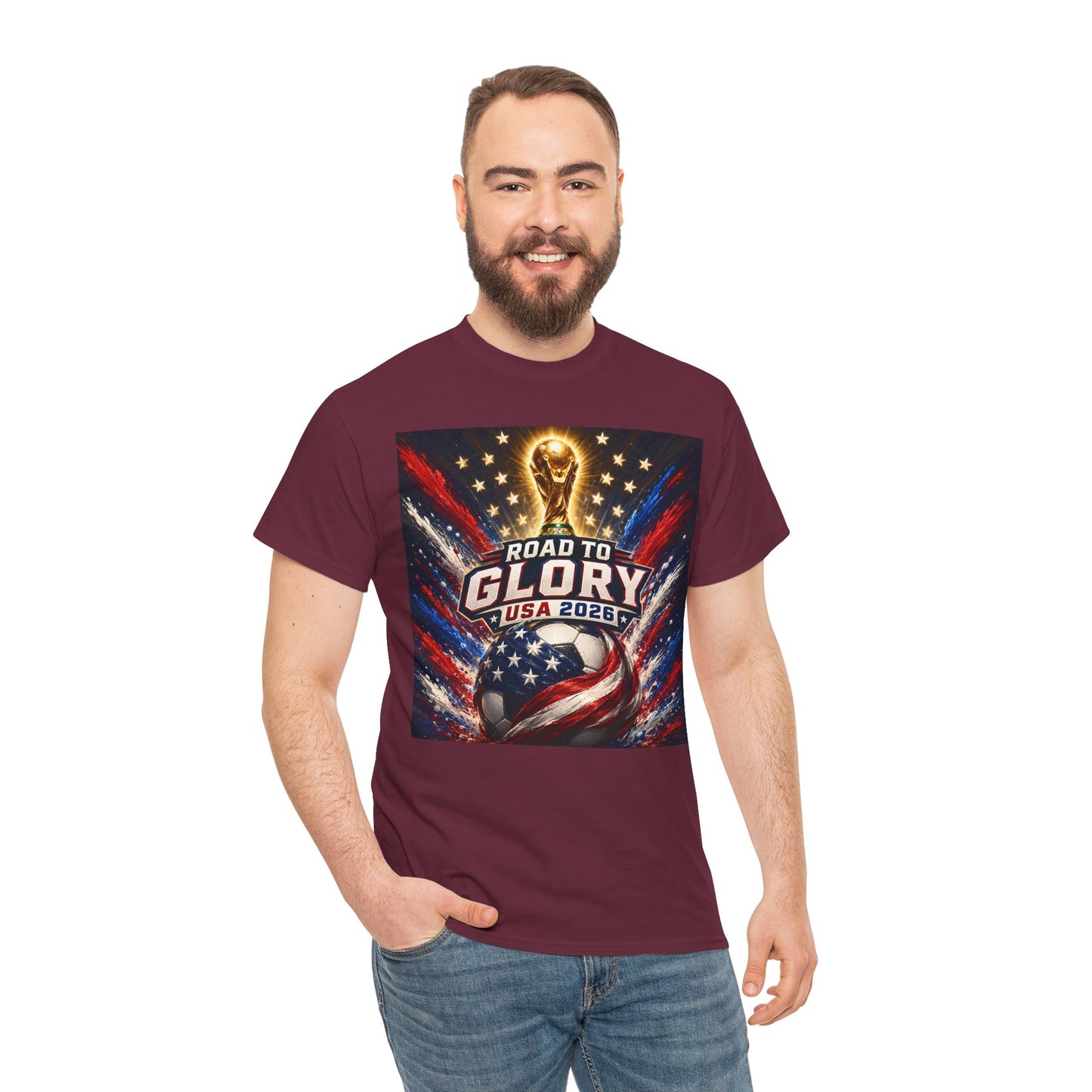 USA 2026 World Cup T-Shirt - Road to Glory Soccer Cotton T-Shirt