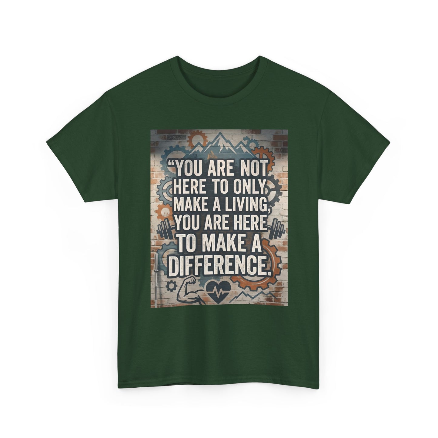 "Make a Difference" T-Shirt — Inspirational Quote Graphic T-Shirt