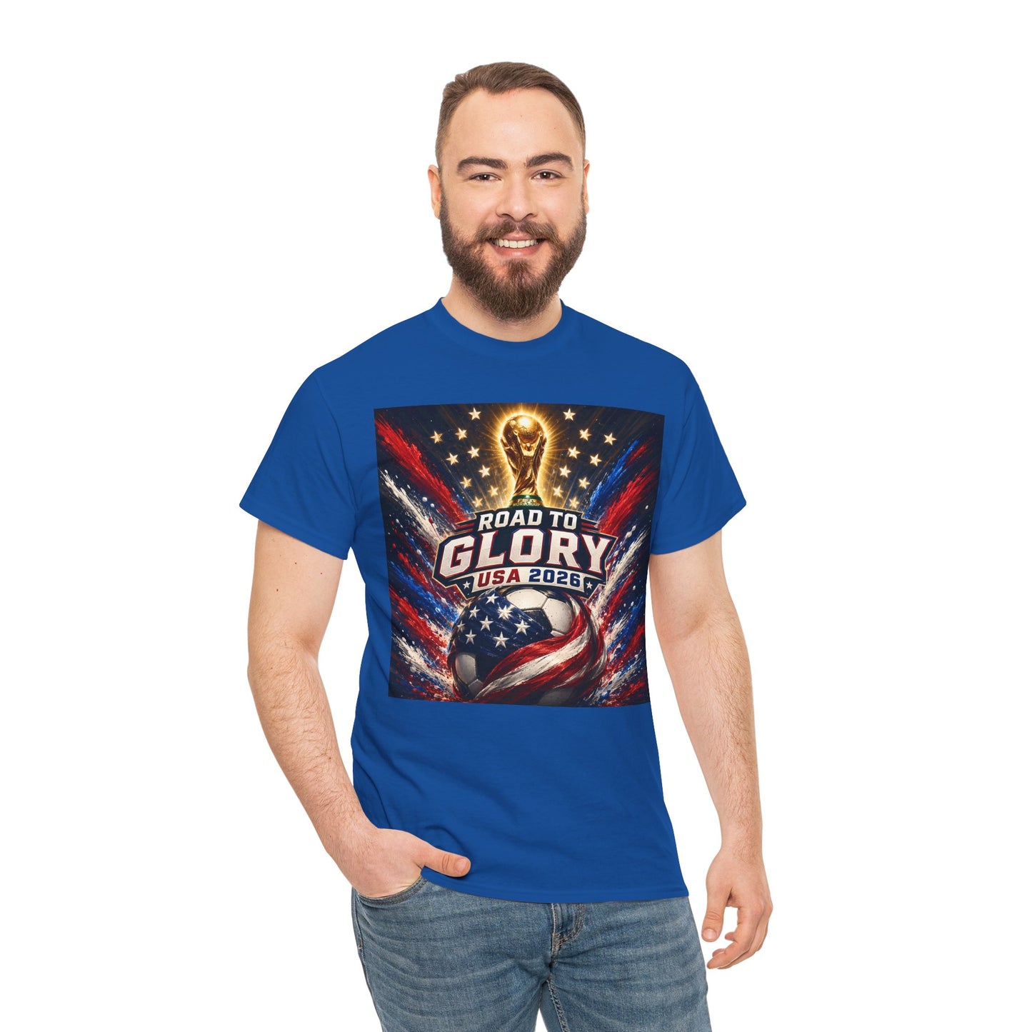 USA 2026 World Cup T-Shirt - Road to Glory Soccer Cotton T-Shirt