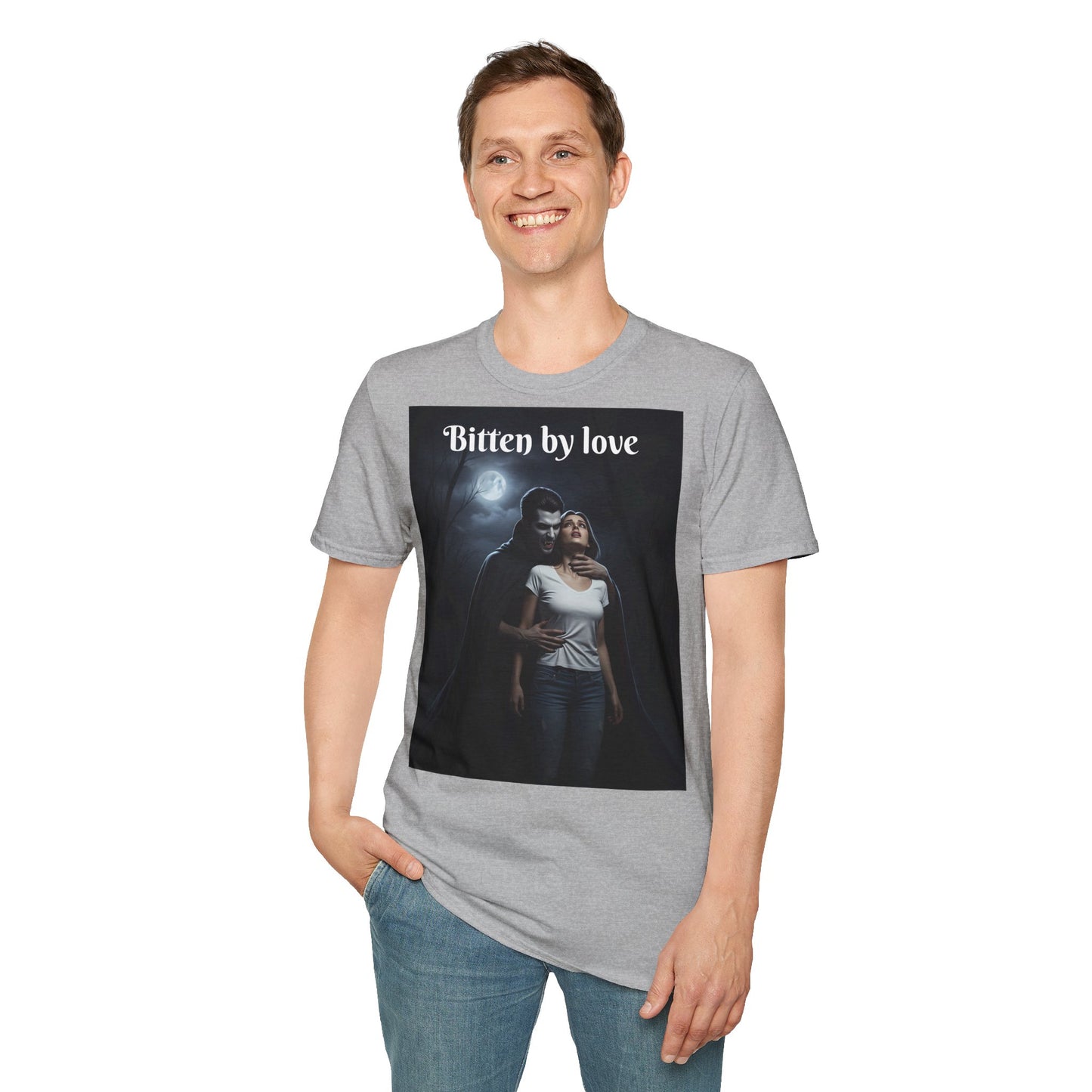 Customizable Unisex Cotton Softstyle Halloween T-Shirt - Romantic Gift, Couple's Apparel, Halloween Costume, Love Story Merchandise, Vintage Graphic Tee