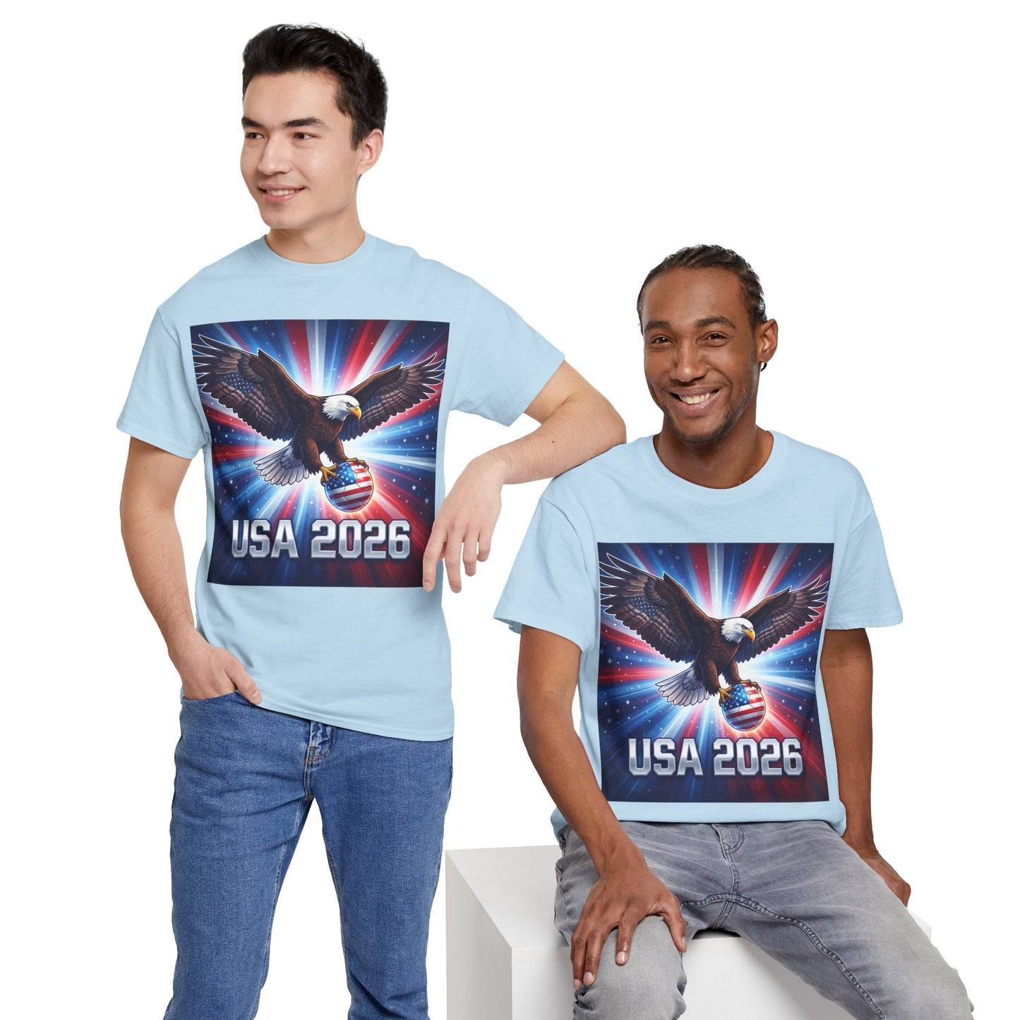 USA 2026 World Cup T-Shirt — Patriotic American Flag Design