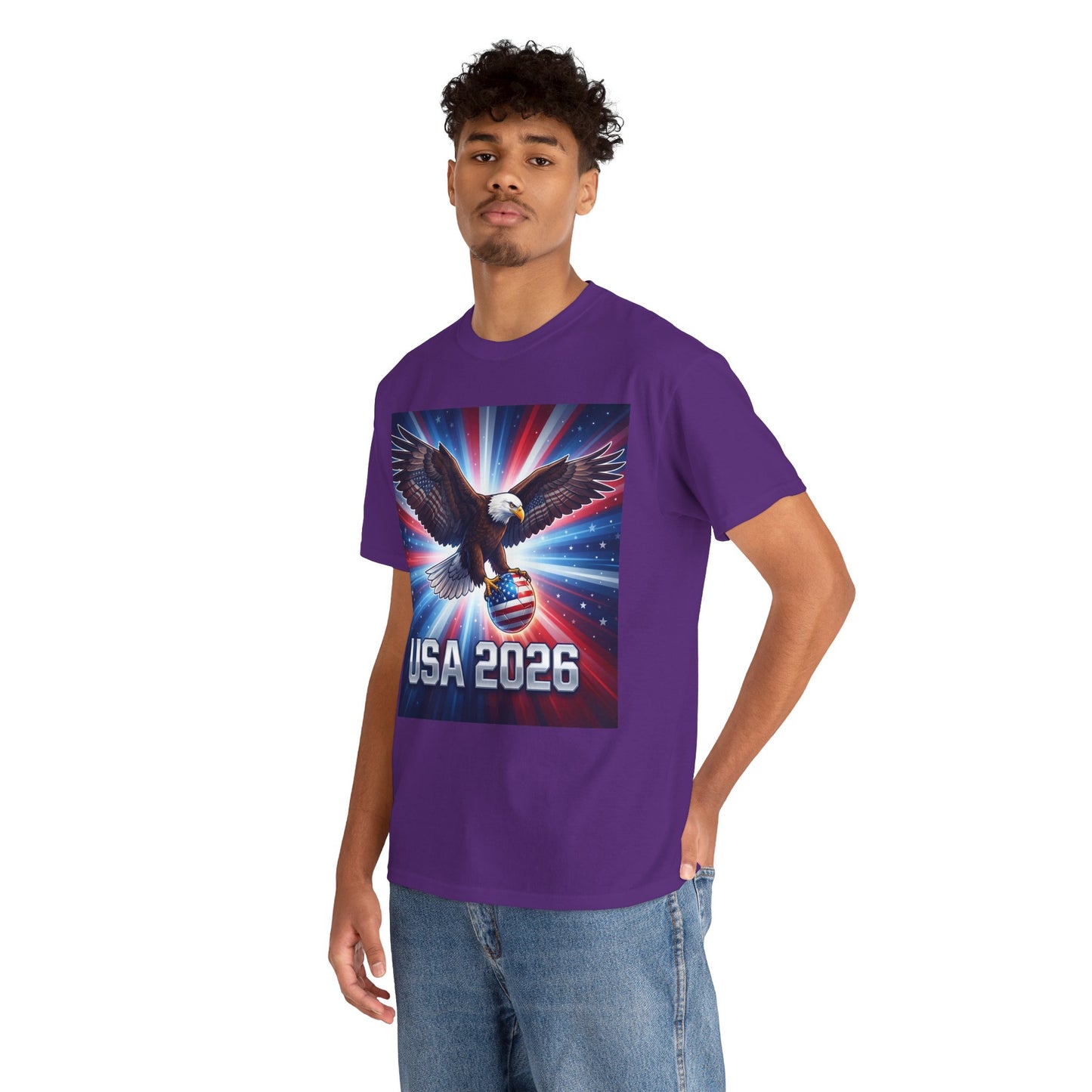 USA 2026 World Cup T-Shirt — Patriotic American Flag Design