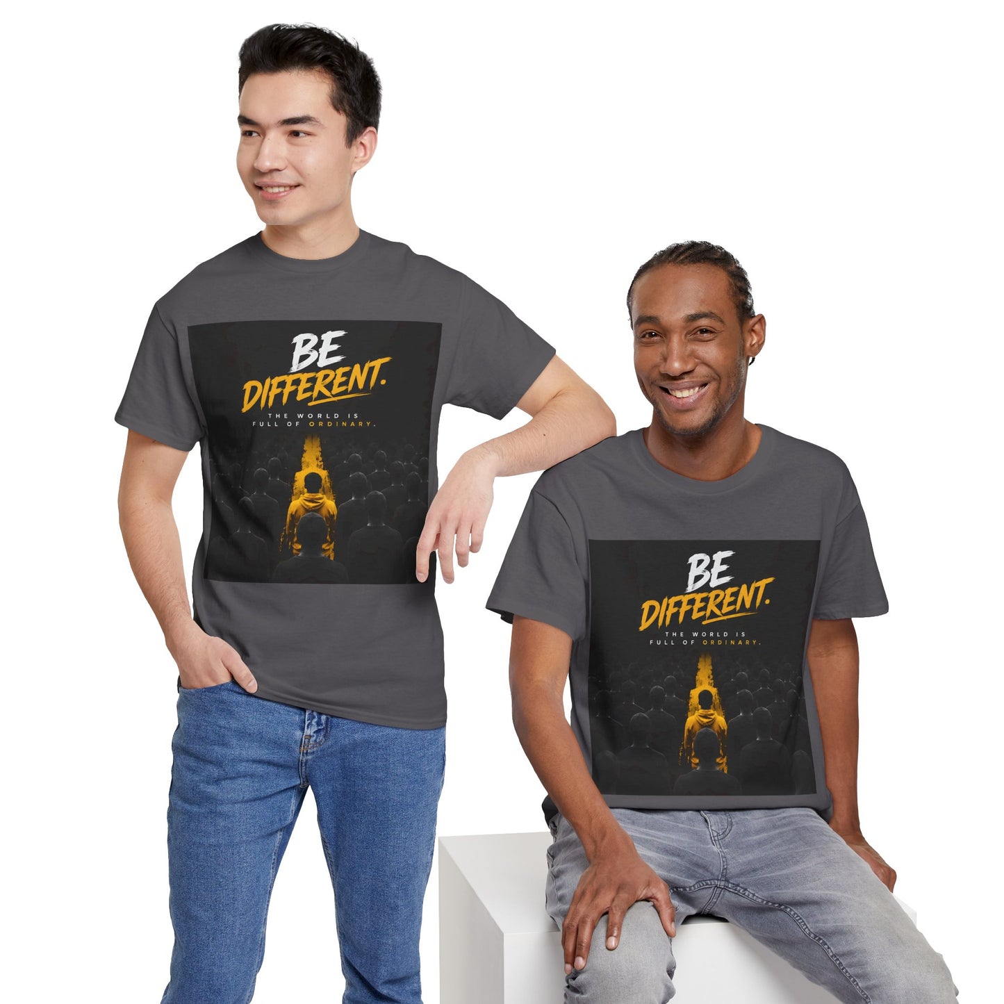 Motivational T-Shirts  "Be Different"  — Inspirational Graphic Cotton T-Shirt