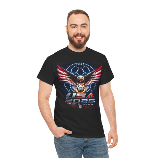 USA 2026 World Cup T-Shirt —  One Nation One Team cotton T-Shirt