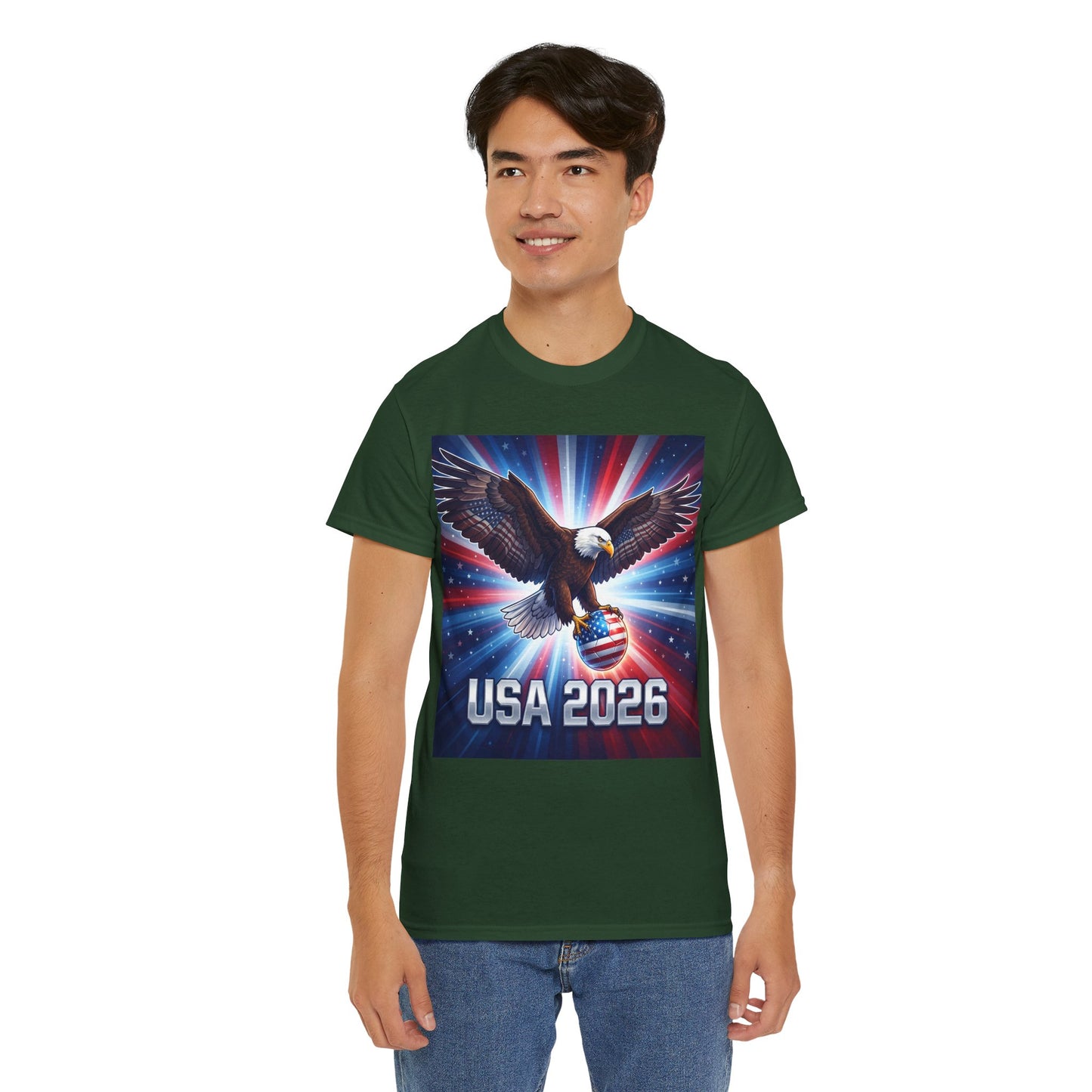 USA 2026 World Cup T-Shirt — Patriotic American Flag Design