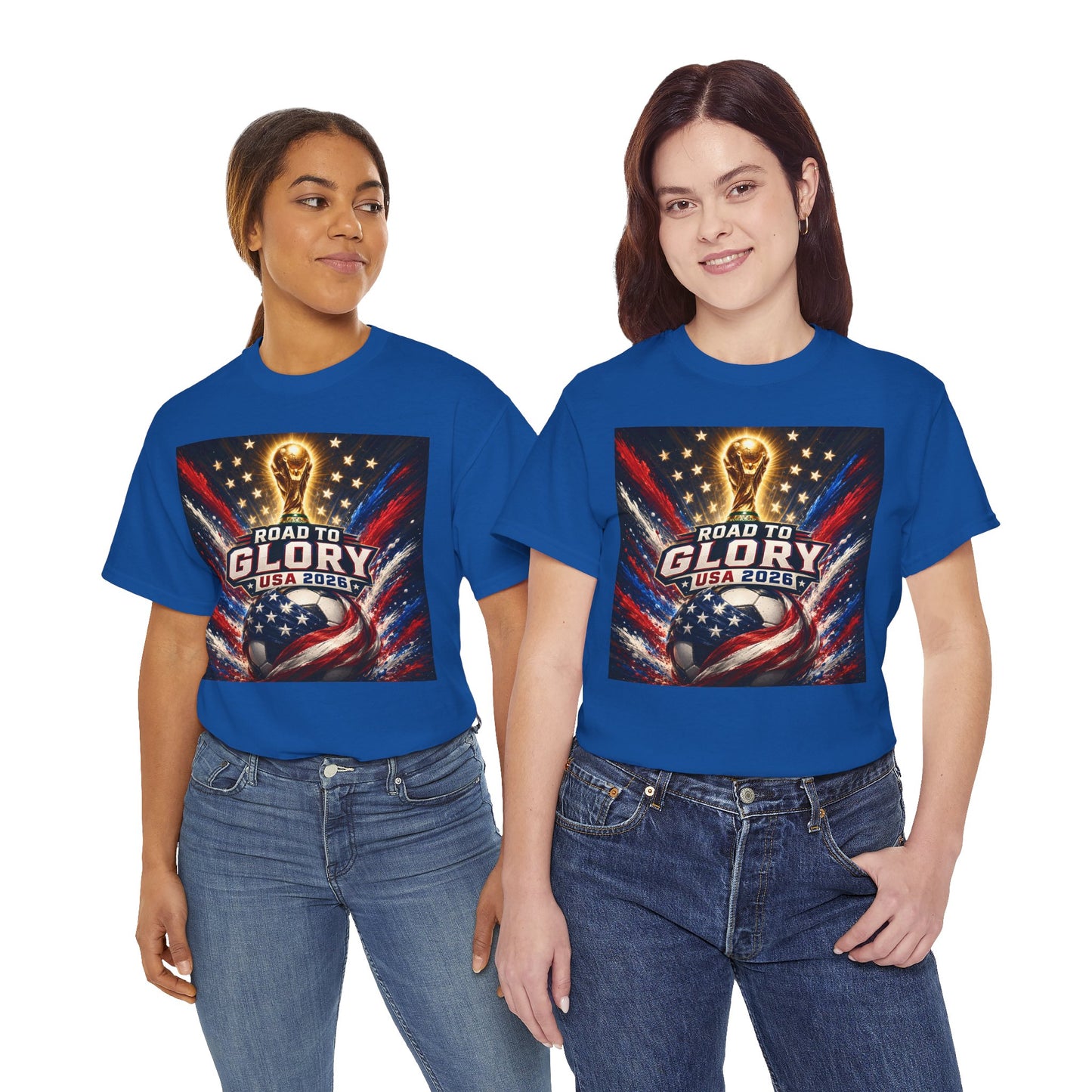 USA 2026 World Cup T-Shirt - Road to Glory Soccer Cotton T-Shirt