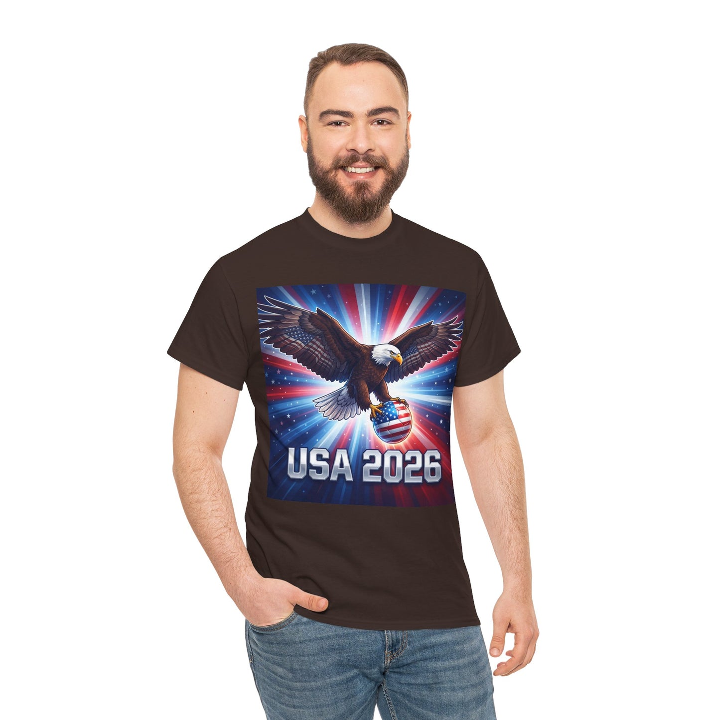 USA 2026 World Cup T-Shirt — Patriotic American Flag Design