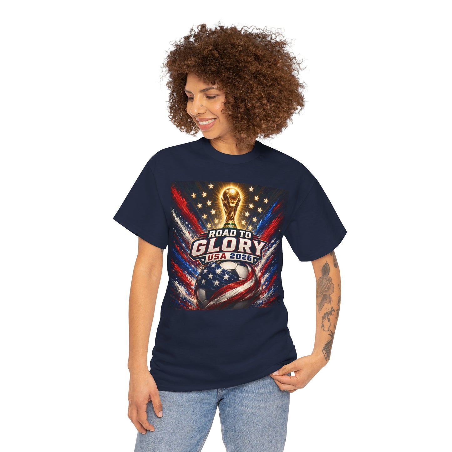 USA 2026 World Cup T-Shirt - Road to Glory Soccer Cotton T-Shirt