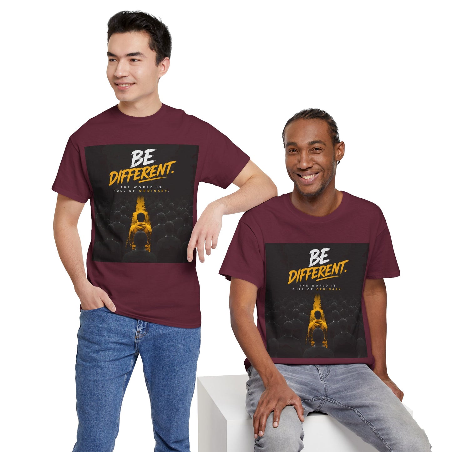 Motivational T-Shirts  "Be Different"  — Inspirational Graphic Cotton T-Shirt