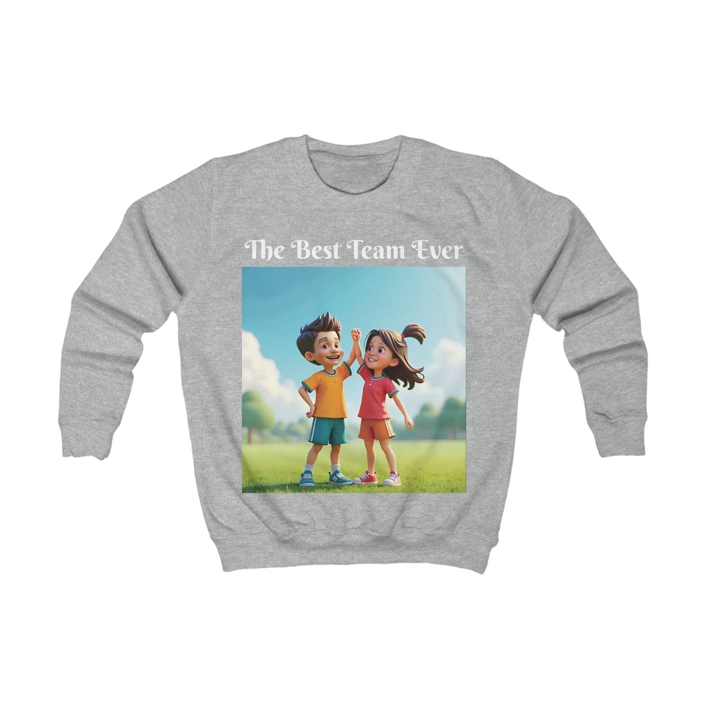 Customizable Kids Sweatshirt - "The Best Team Ever" - Fun & Cozy Apparel for Young Champions