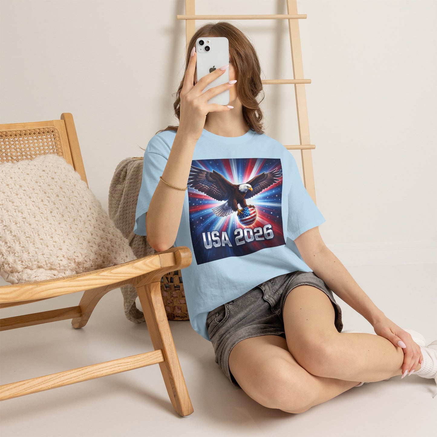 USA 2026 World Cup T-Shirt — Patriotic American Flag Design