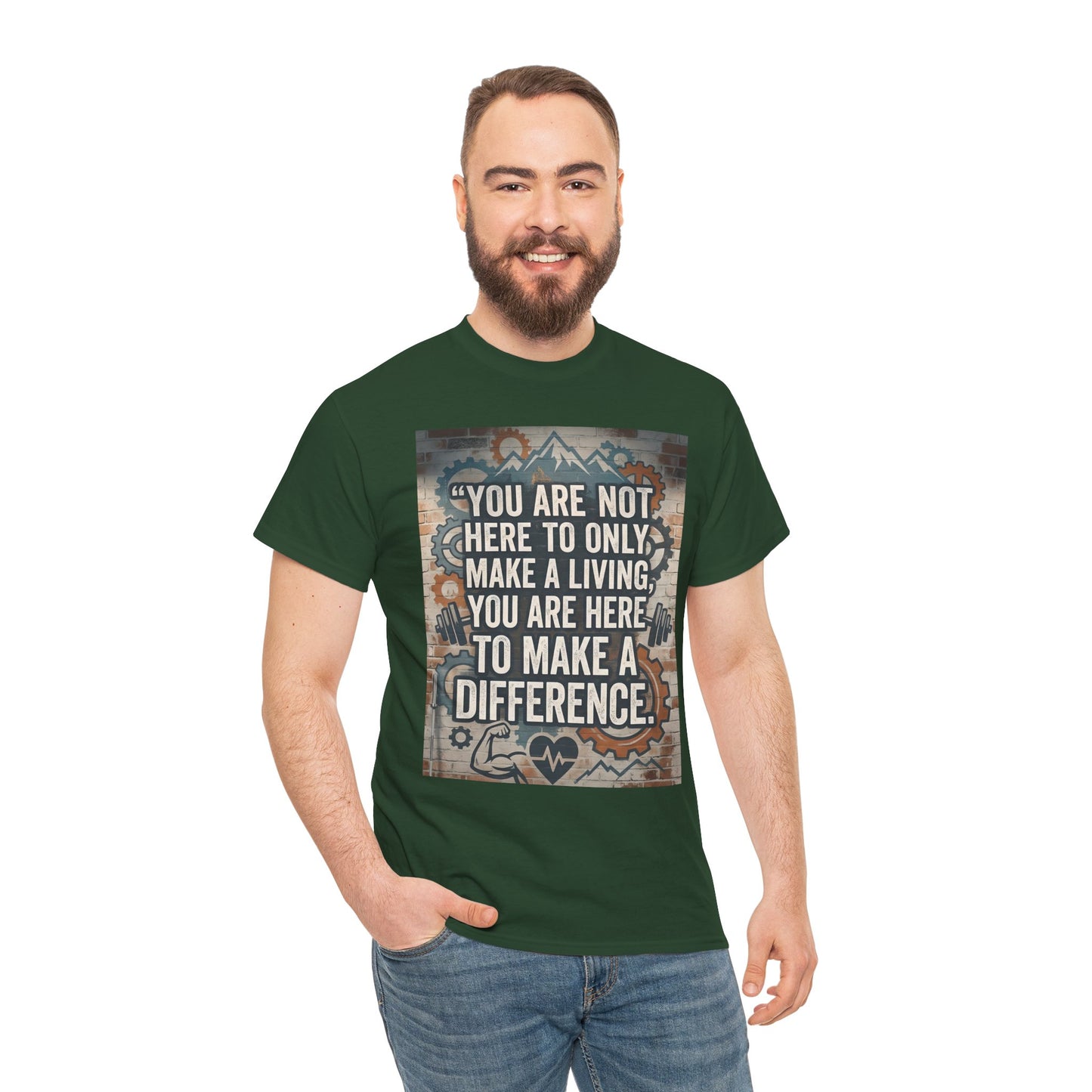 "Make a Difference" T-Shirt — Inspirational Quote Graphic T-Shirt
