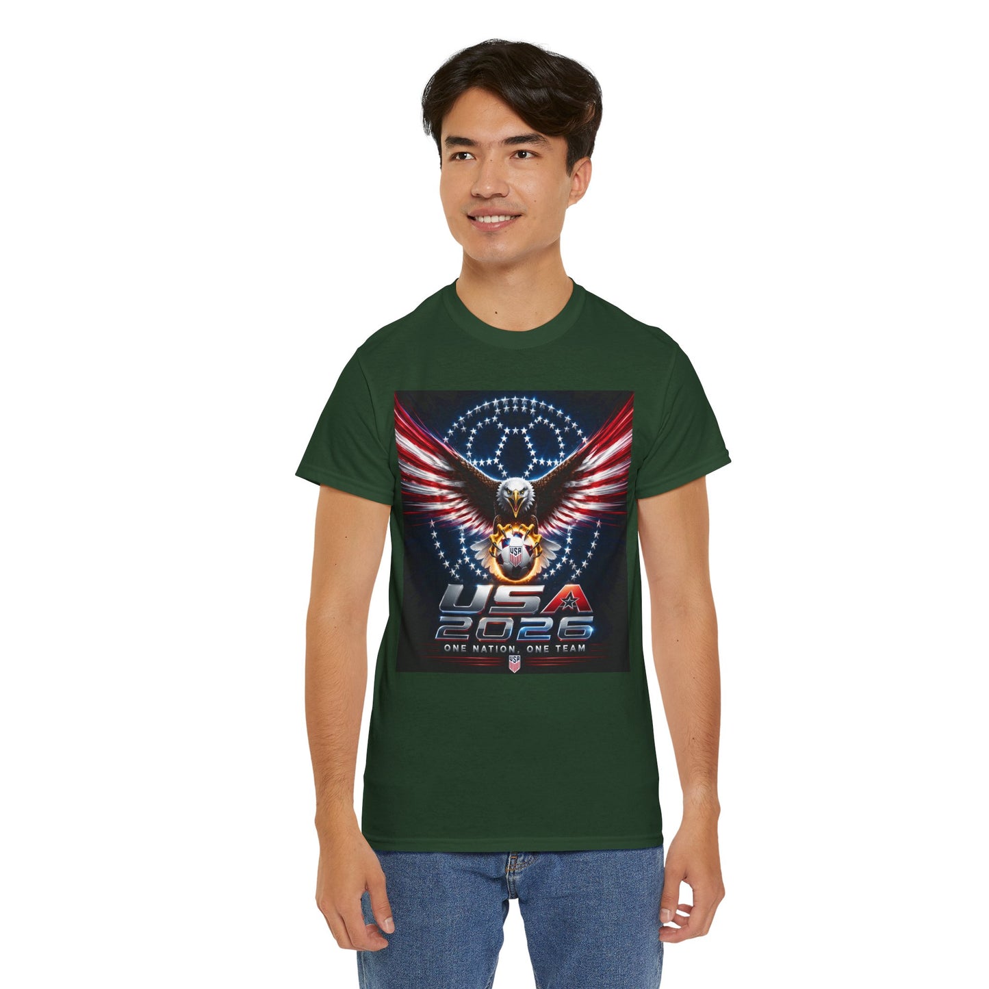 USA 2026 World Cup T-Shirt —  One Nation One Team cotton T-Shirt