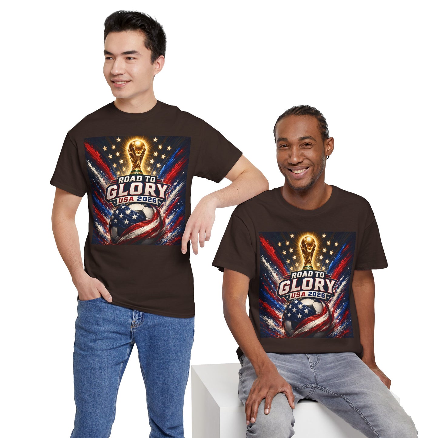USA 2026 World Cup T-Shirt - Road to Glory Soccer Cotton T-Shirt