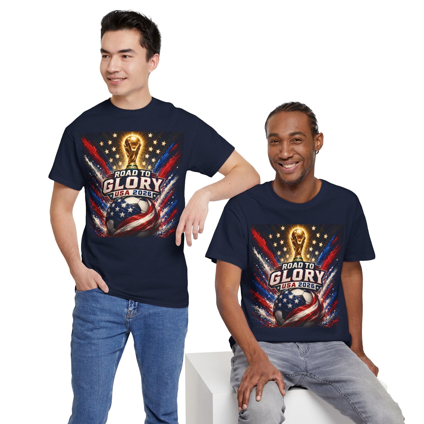 USA 2026 World Cup T-Shirt - Road to Glory Soccer Cotton T-Shirt