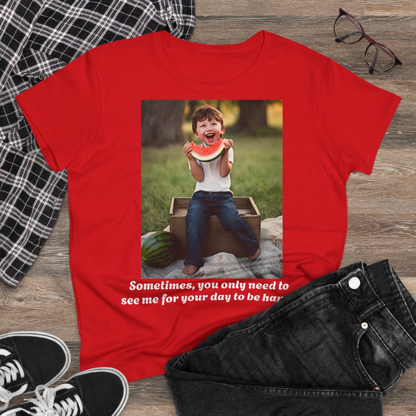 Customizable Women's Midweight Cotton Tee