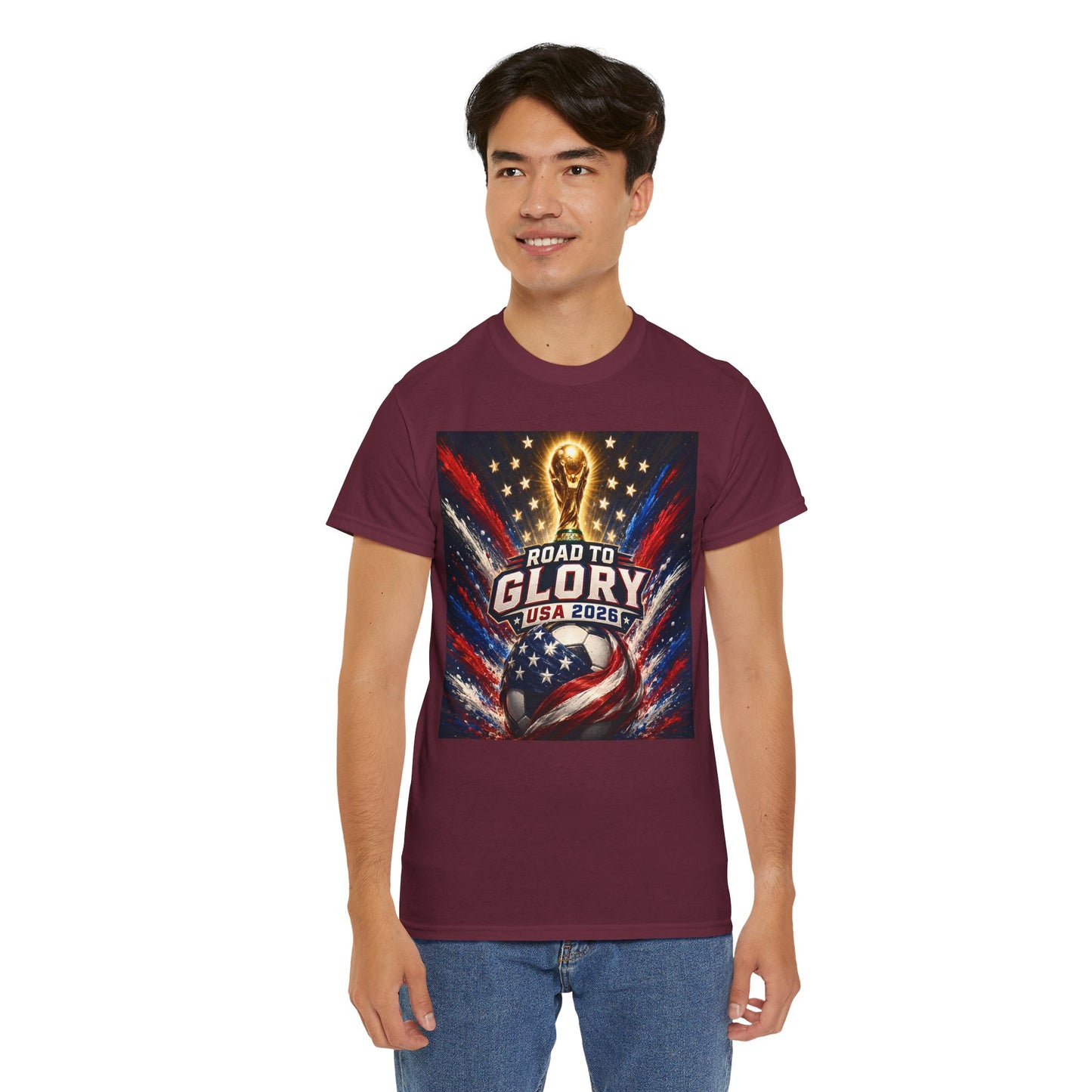 USA 2026 World Cup T-Shirt - Road to Glory Soccer Cotton T-Shirt