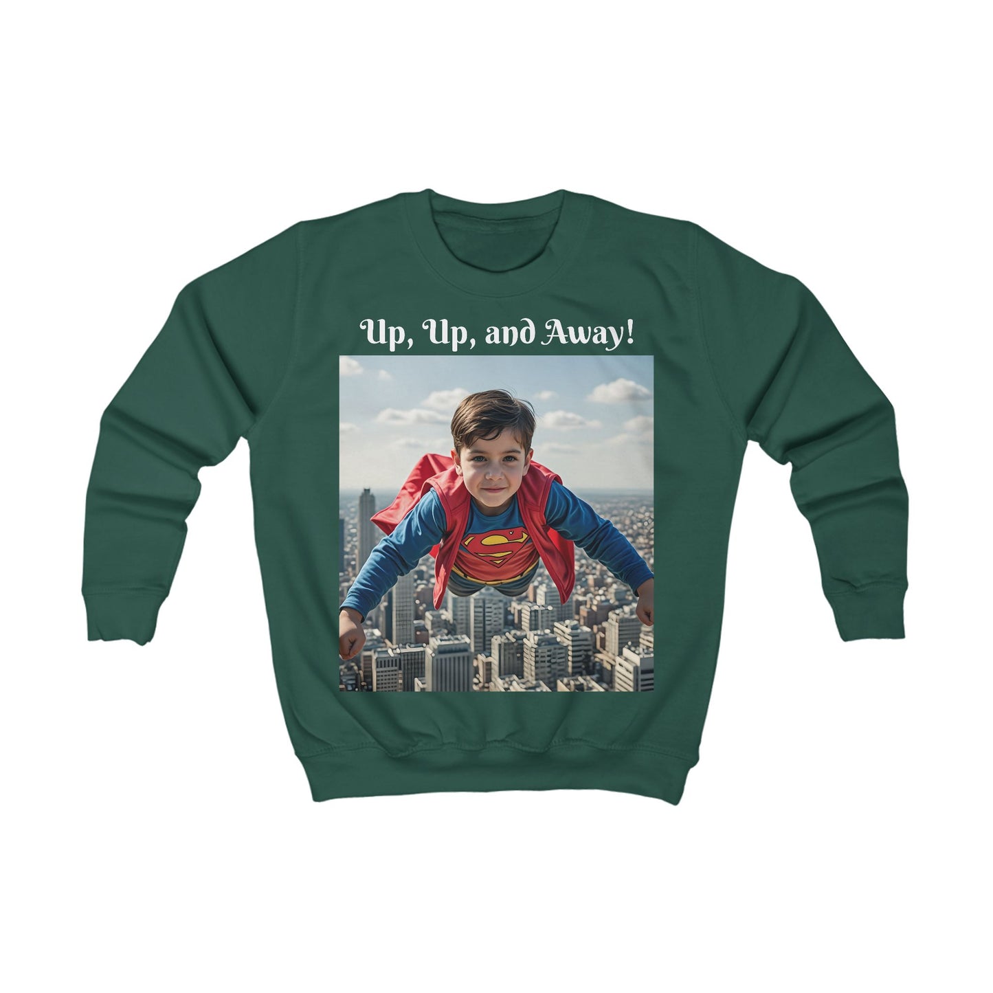 Individuell gestaltetes Sweatshirt „Hoch hinaus!“ – Personalisiert mit ihrem Gesicht