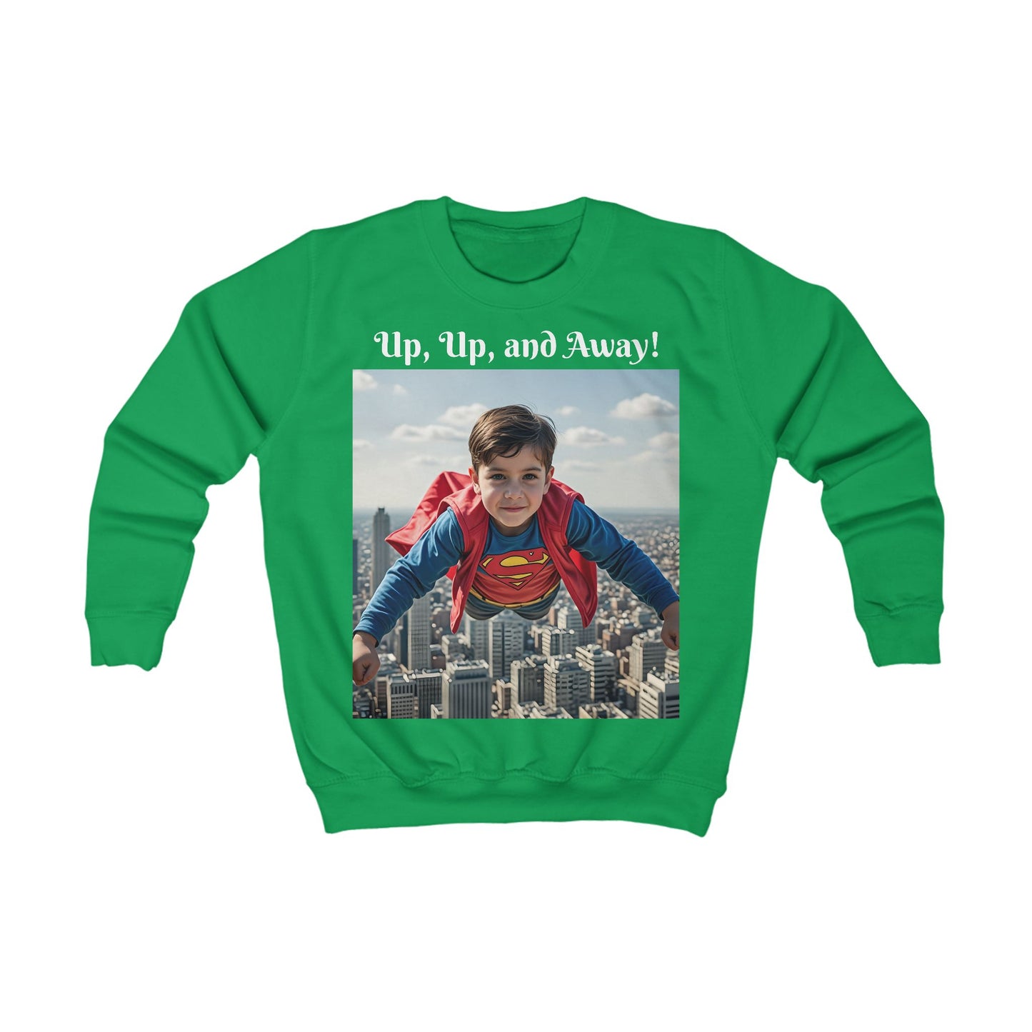 Individuell gestaltetes Sweatshirt „Hoch hinaus!“ – Personalisiert mit ihrem Gesicht